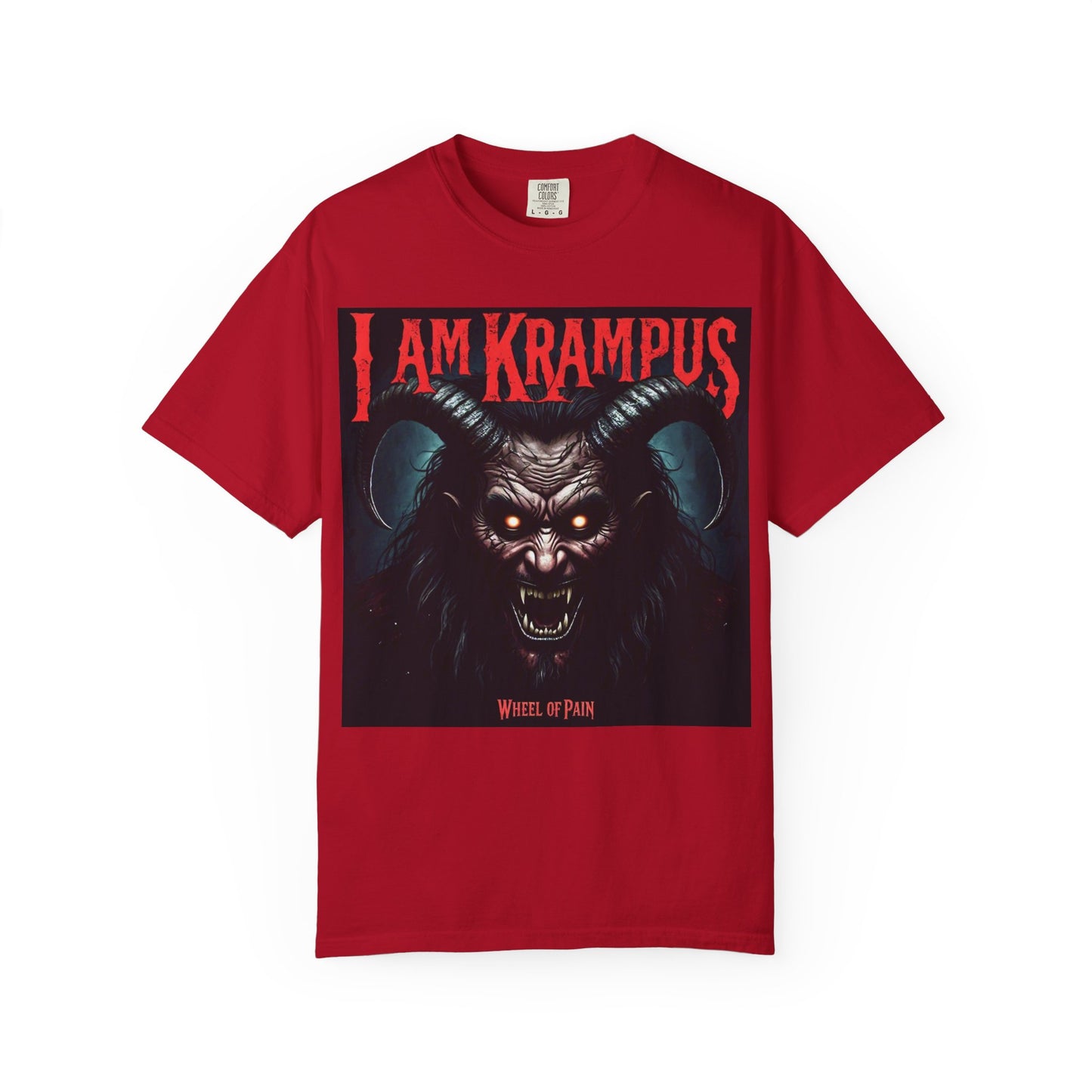 I Am Krampus Unisex Garment-Dyed T-Shirt | Spooky Graphic Tee for Christmas Horror Fans, Gifts, Party Wear, Festival Attire