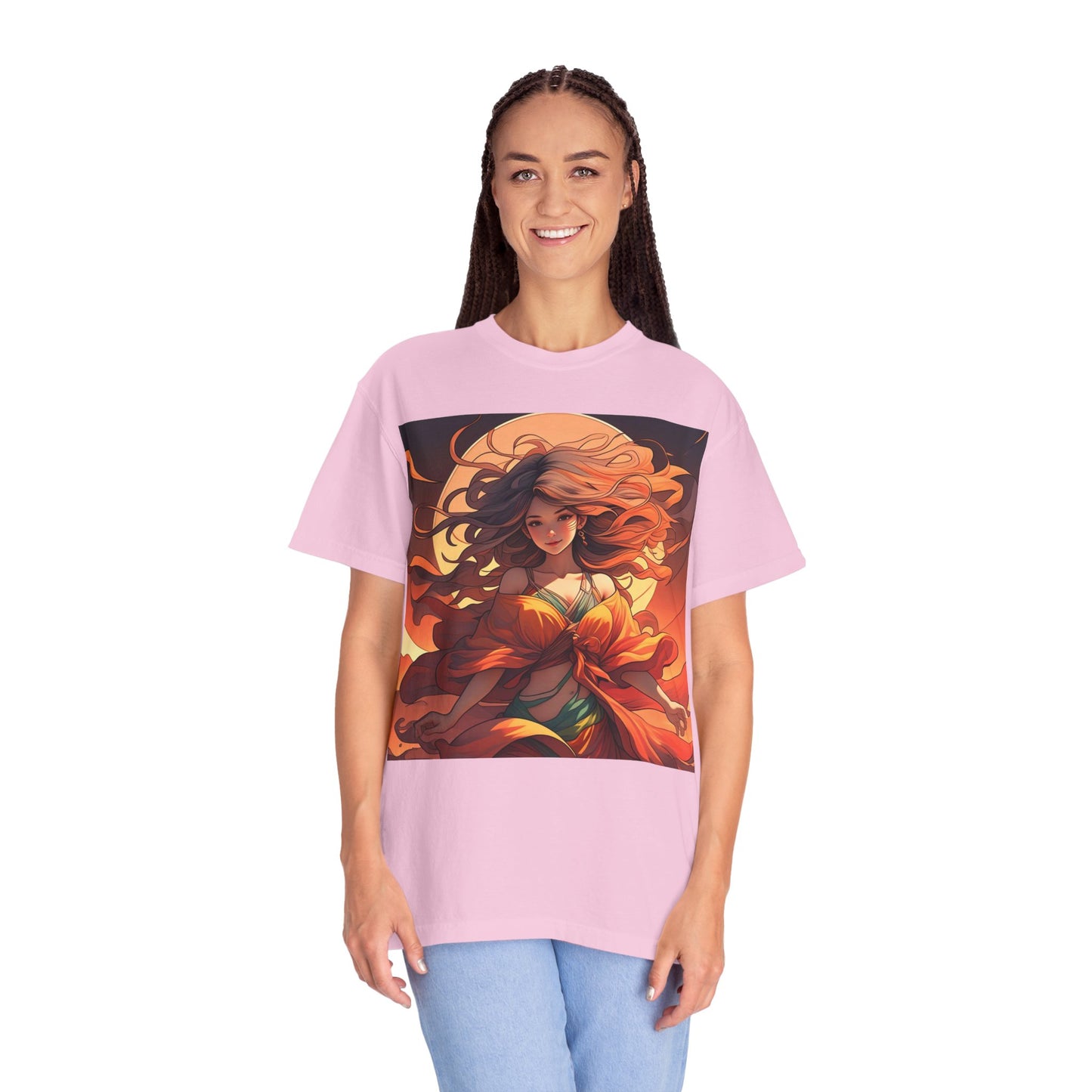 Mystical Autumn Goddess T-shirt, Enchanted Graphic Tee, Boho Style Apparel, Art Inspired Top, Unique Gift for Her, Festival Fashion