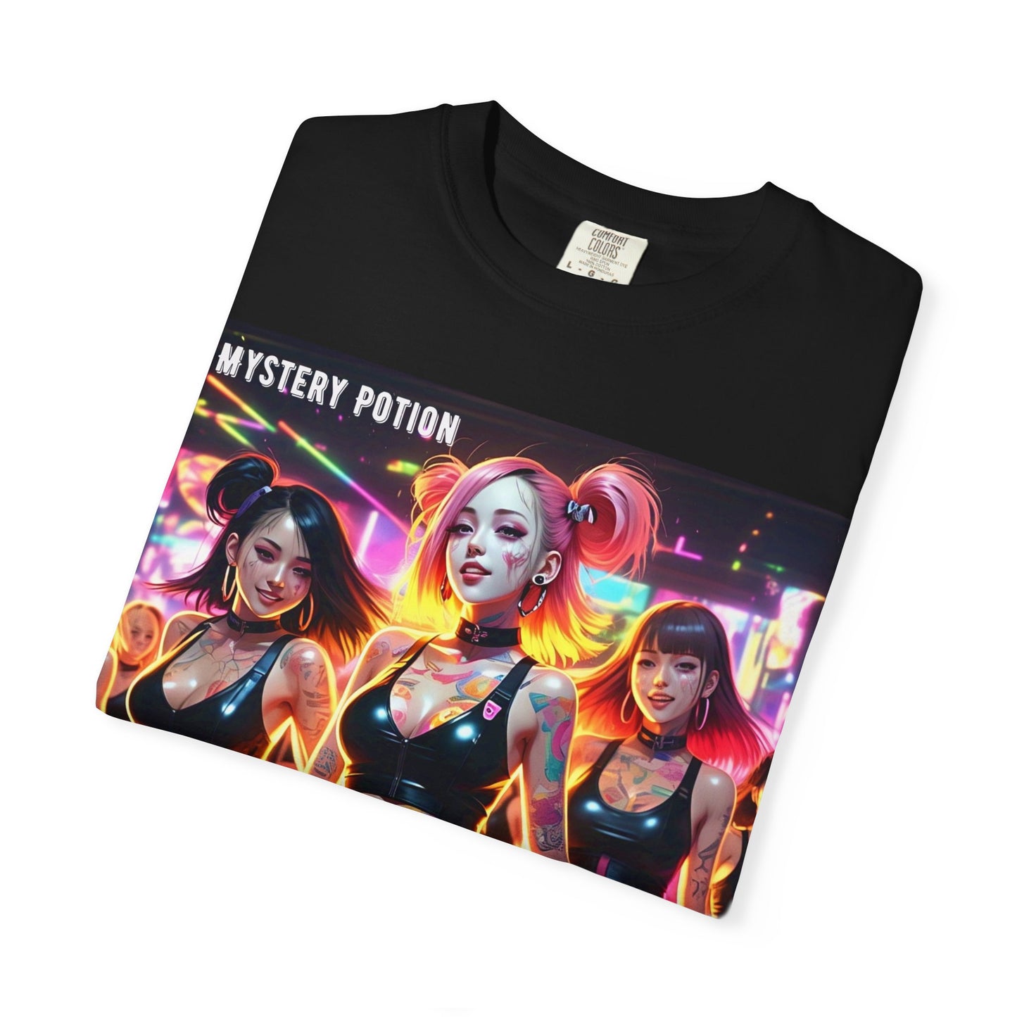 Mystery Potion Unisex T-Shirt, Trendy Graphic Tee for Women, Summer Festival Shirt, Edgy Streetwear, Gifts for Gamers, Cool Casual Wear