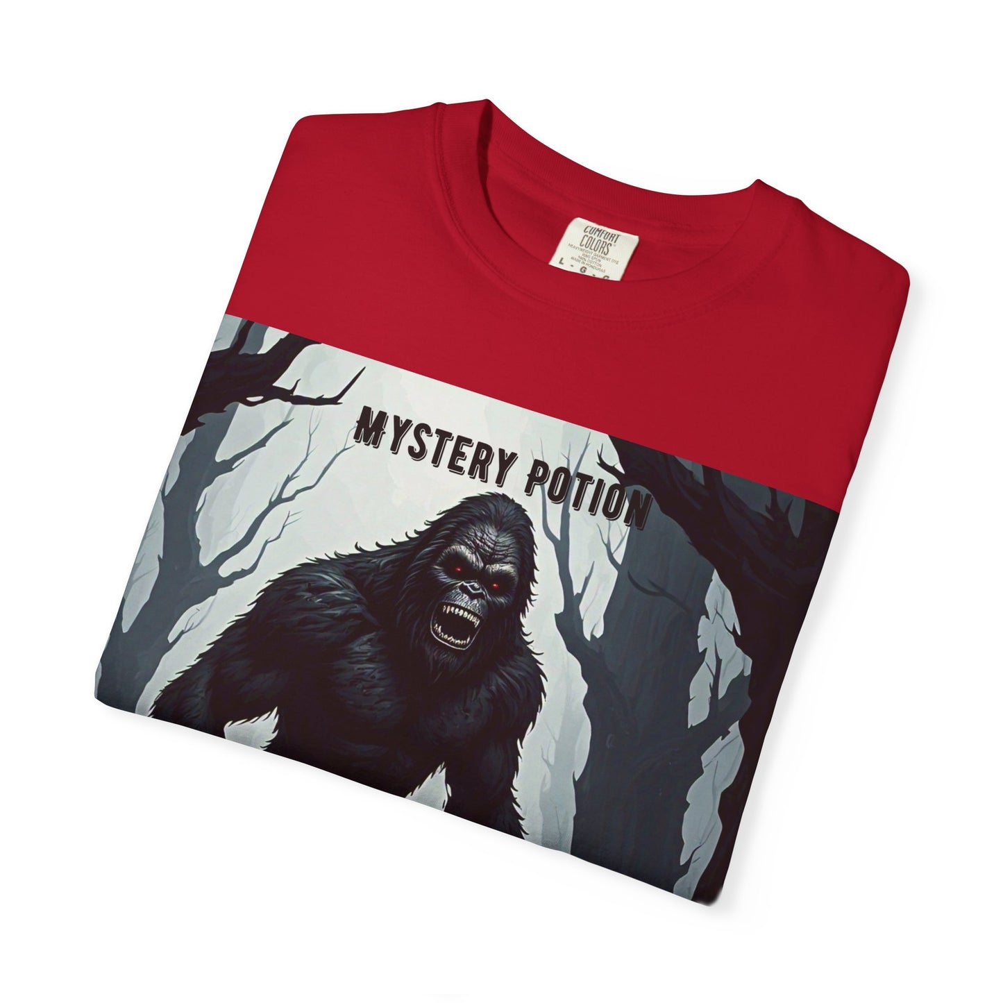 Bigfoot by Mystery Potion T-shirt, Unisex Statement Tee, Gift for Nature Lovers, Outdoor Adventure Shirt, Fun Graphic Tee