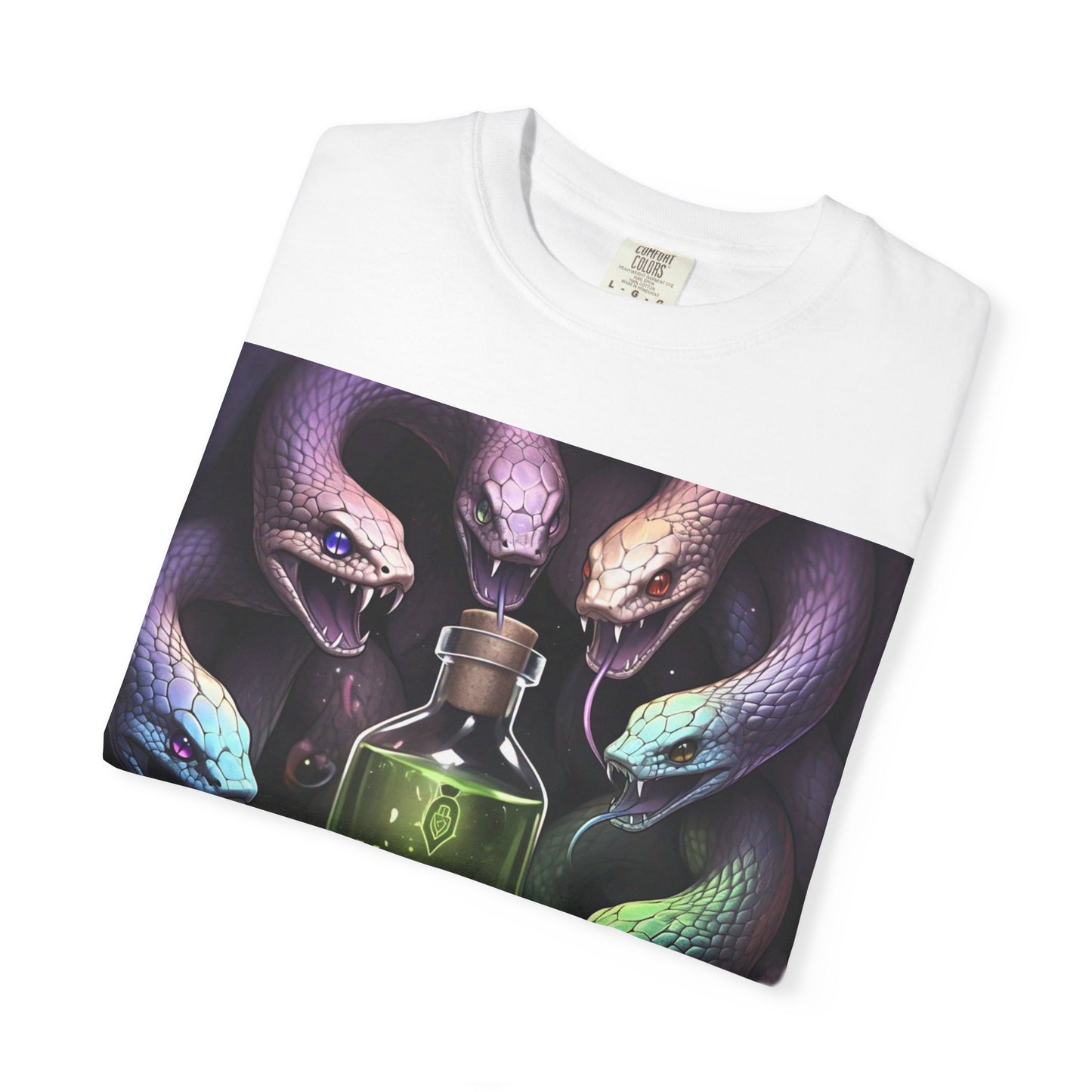 'Poking Sticks At Snakes' by Mystery Potion, Unisex T-shirt | Snakes Design | Perfect for Halloween, Gifts, Cozy Wear, Unique Apparel, Vintage Vibe