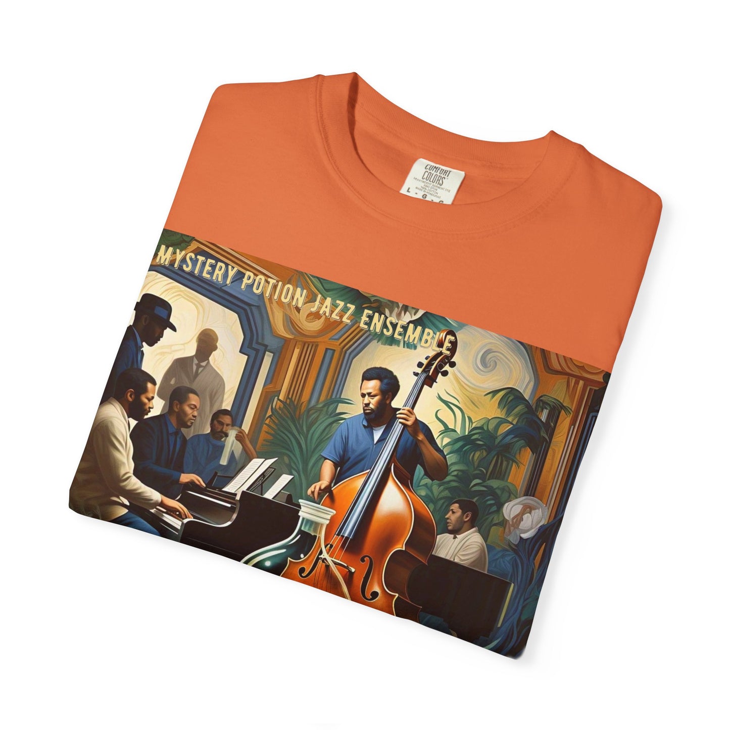 Mystery Potion Jazz Ensemble T-shirt | Unisex Music Lover Tee, Gift for Jazz Fans, Vintage Style Shirt, Casual Wear, Unique Music Apparel