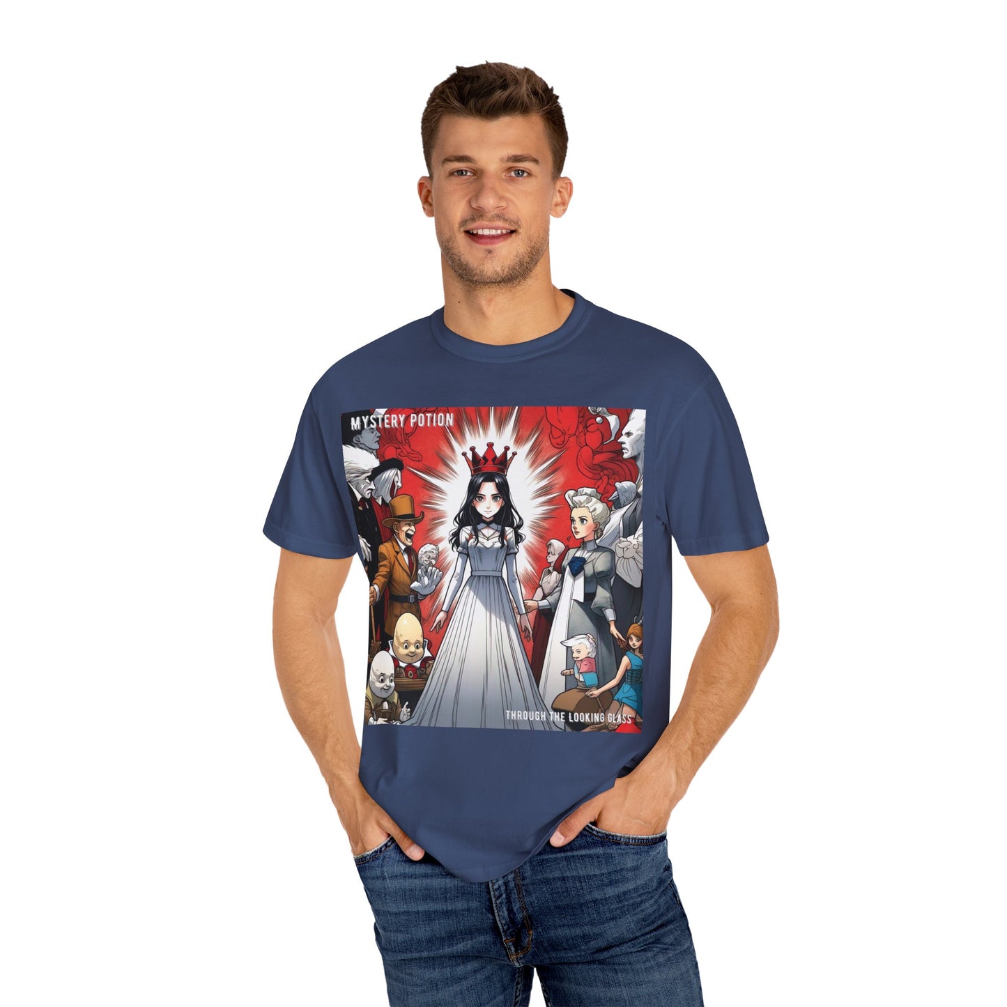 Mystery Potion's Alice In Wonderland Graphic Unisex T-shirt | Cool Casual Wear, Gift for Fans, Art Lovers, Anime Style Merch, Unique Everyday Tee