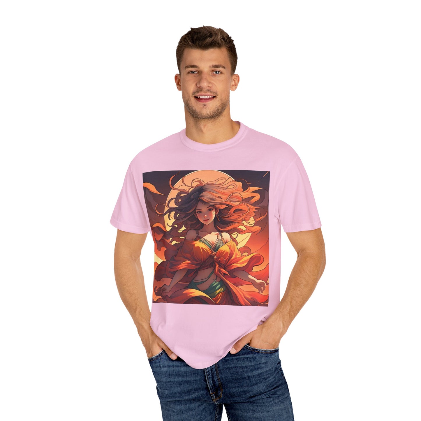 Mystical Autumn Goddess T-shirt, Enchanted Graphic Tee, Boho Style Apparel, Art Inspired Top, Unique Gift for Her, Festival Fashion