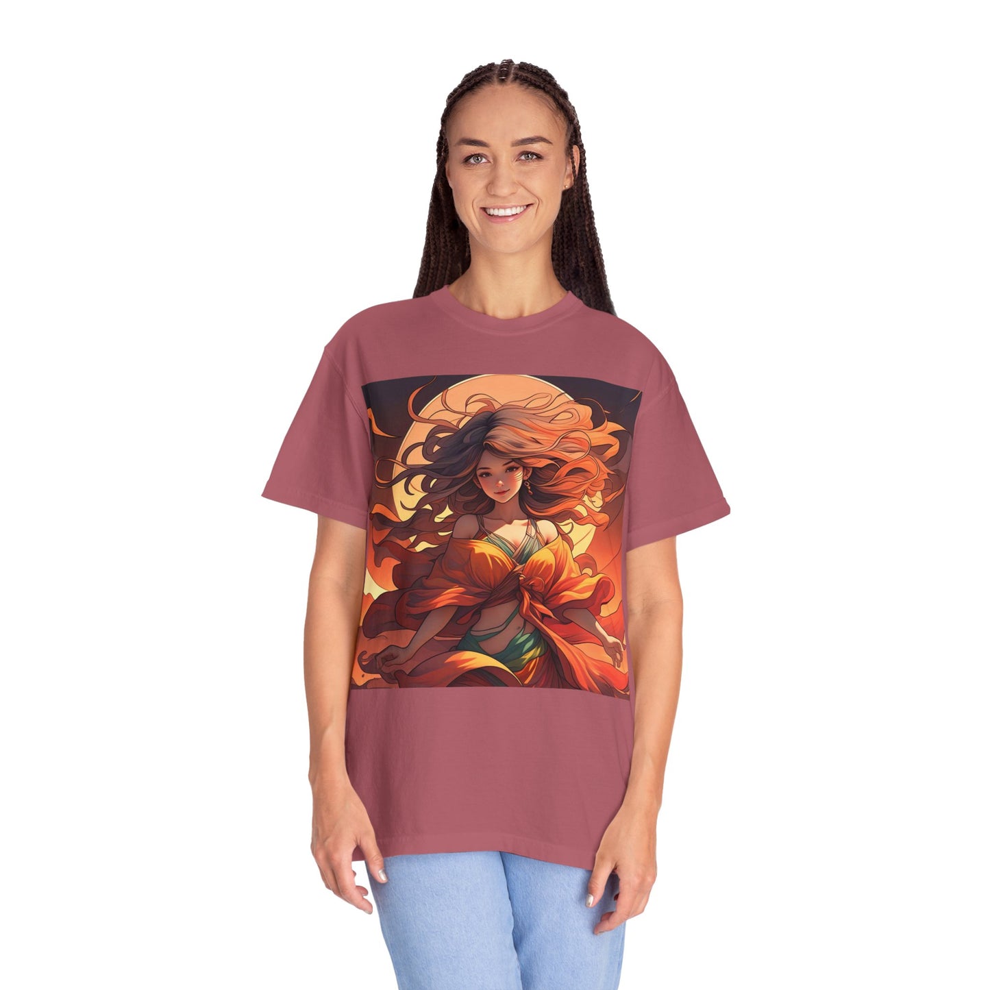 Mystical Autumn Goddess T-shirt, Enchanted Graphic Tee, Boho Style Apparel, Art Inspired Top, Unique Gift for Her, Festival Fashion
