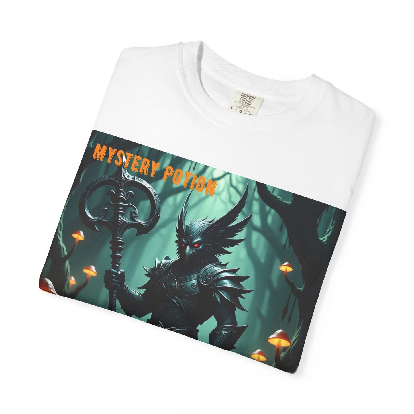 Mystical Āv-Maker Unisex Garment-Dyed T-shirt, Fantasy Apparel, Gift for Gamers, Witchy T-shirt, Mystery Potion Design, Unisex Tee
