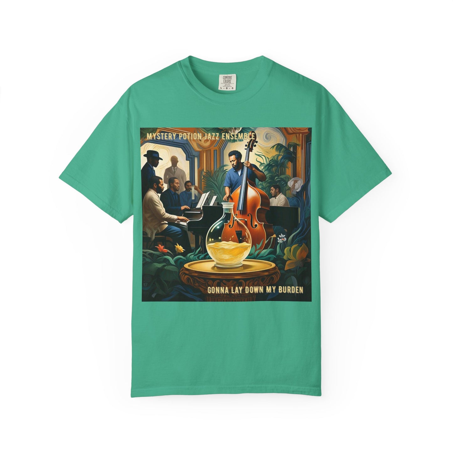 Mystery Potion Jazz Ensemble T-shirt | Unisex Music Lover Tee, Gift for Jazz Fans, Vintage Style Shirt, Casual Wear, Unique Music Apparel