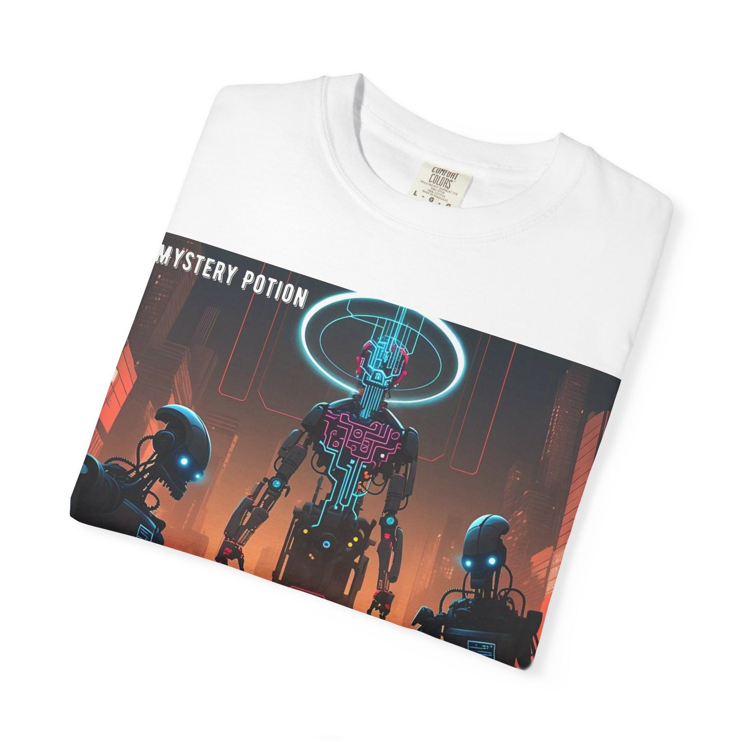 Retro Sci-Fi Graphic T-Shirt, Unisex Casual Tee, Cyberpunk Art Shirt, Gift for Nerds, Vintage Style Tee