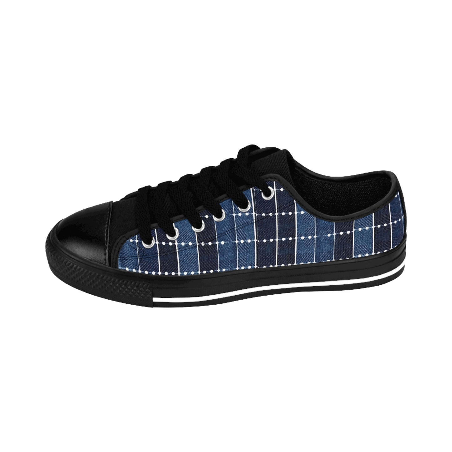 Stylish Plaid and Polka dot Men's Sneakers | Top Deluxe Style Casual Footwear, Trendy Kicks, Everyday Wear, Fashion Sneakers, Gift for Him
