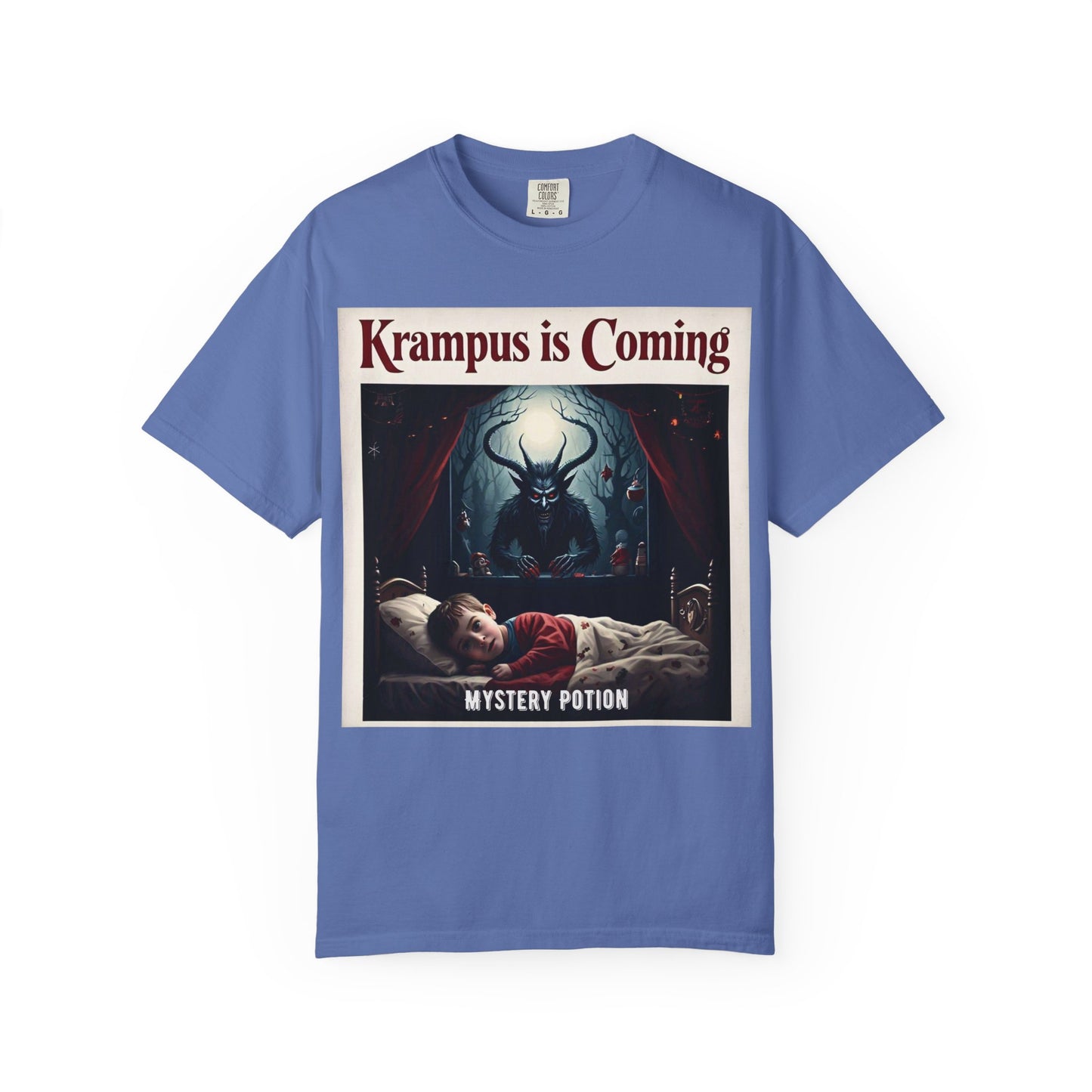 Krampus is Coming Unisex T-Shirt, Holiday Apparel, Christmas Gift, Cozy Casual Wear, Horror Theme Tee