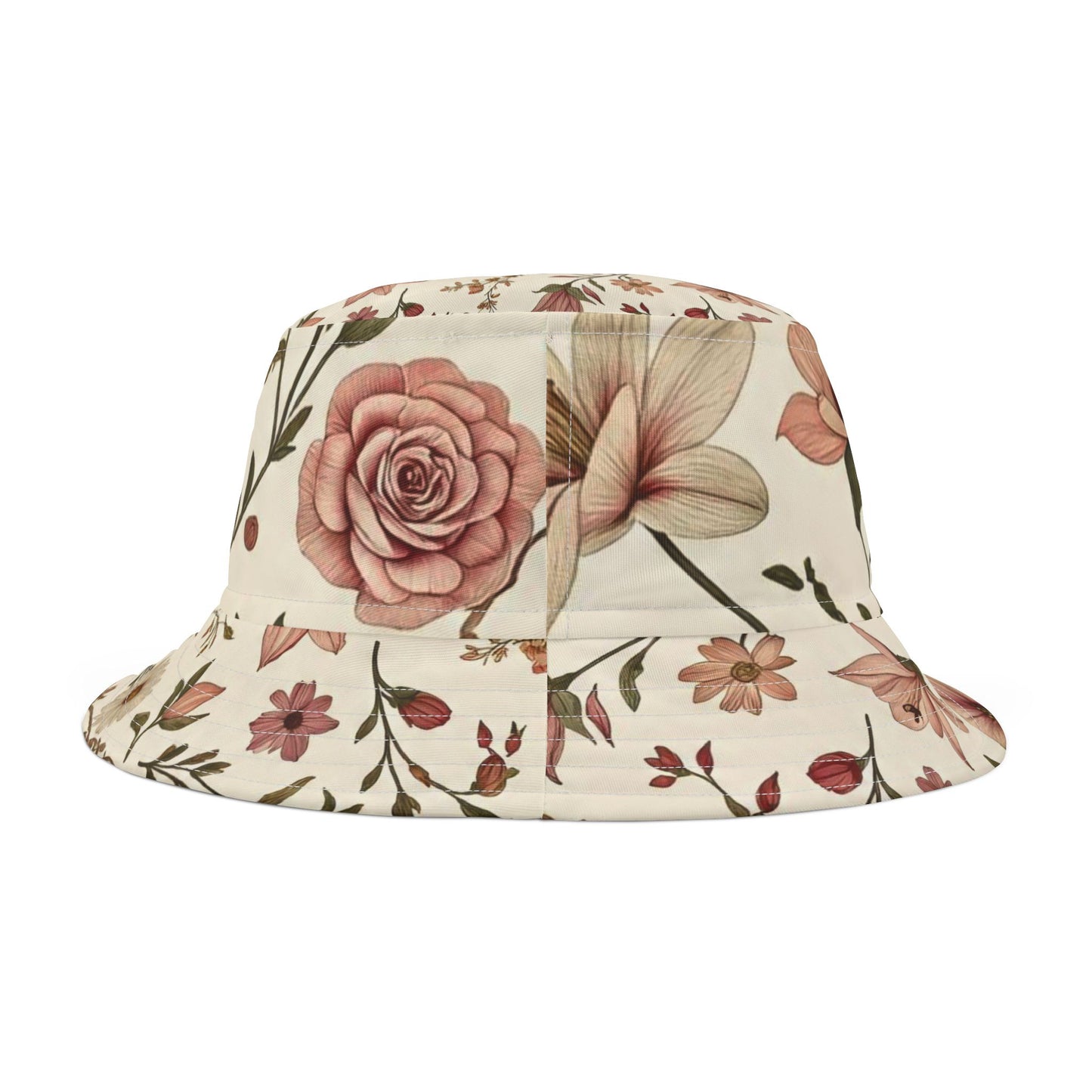 Floral Bucket Hat, Bohemian Sun Hat, Summer Accessories, Festival Gear, Outdoor Fashion, Gift for Her