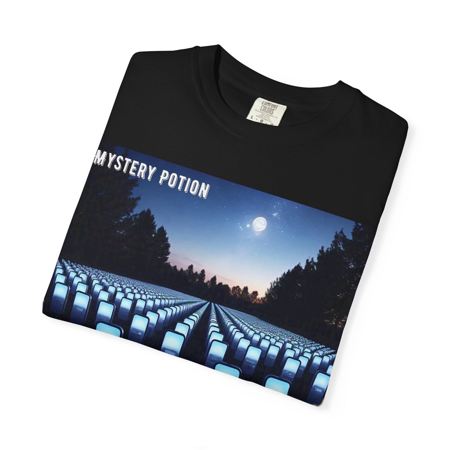 Mystery Potion "Hey Mr. Bot Farmer" Graphic T-Shirt, Unisex Vintage Tee, Perfect for Music Festivals, Casual Wear, Gifts for Him/Her