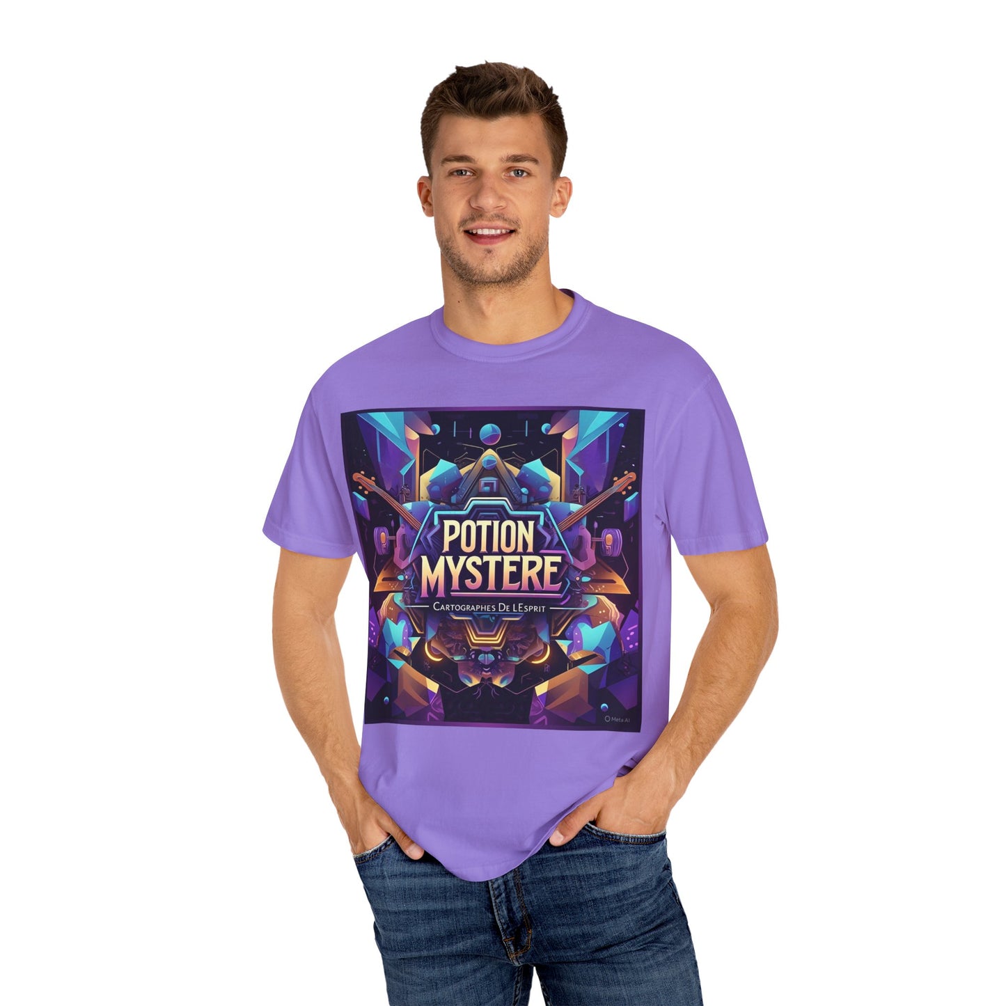 Potion Mystere Graphic Tee, Artistic Unisex Shirt, Handmade Gift, Festival Apparel, Unique Art T-shirt