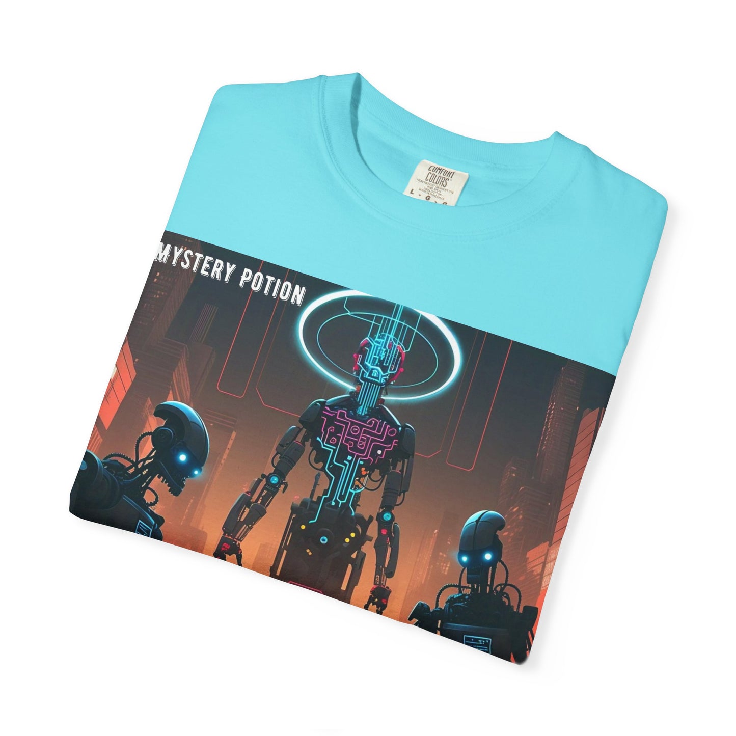 Retro Sci-Fi Graphic T-Shirt, Unisex Casual Tee, Cyberpunk Art Shirt, Gift for Nerds, Vintage Style Tee