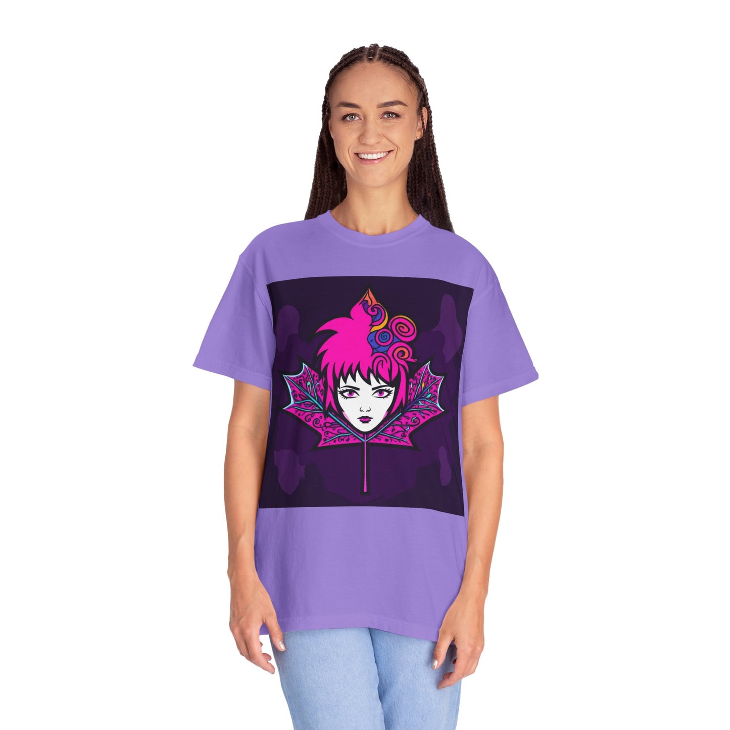 Emily The Maple Leaf Vibrant Graphic Tee: Retro Pop Art T-Shirt, Unique Gift, Casual Wear, Festival Fashion, Fun Style, Unisex Apparel