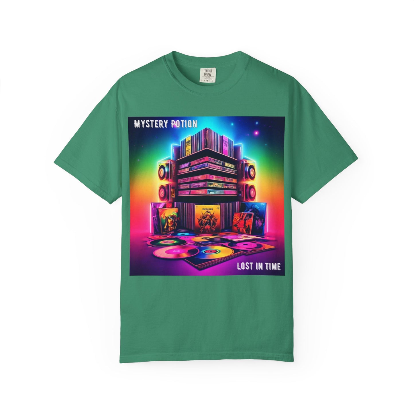 Lost In Time Vintage Vibe T-Shirt - Mystery Potion Graphic Tee, Unisex Casual Wear, Retro Music Lovers, Festival Apparel, Gift Idea