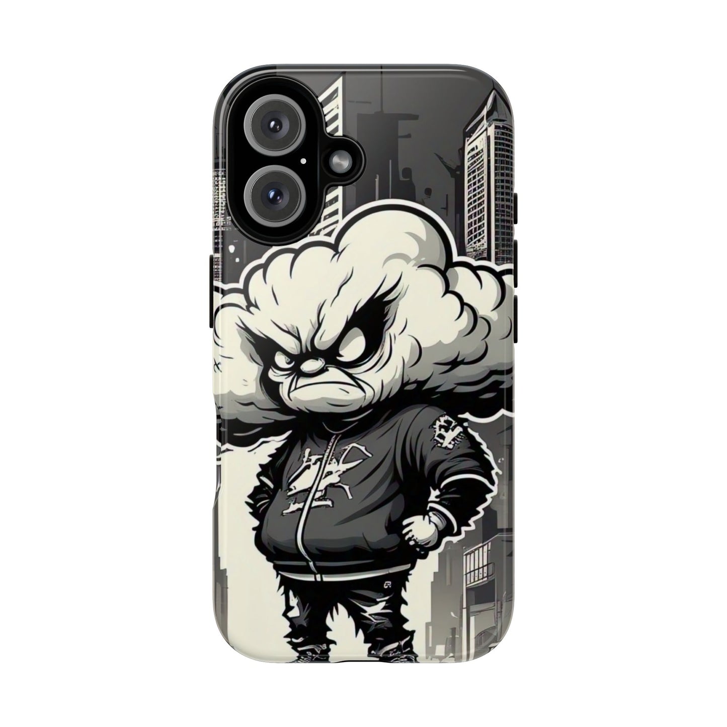 Rip You A New One Tough Cases: Urban Style Phone Case, Angry Cloud Unique Smartphone Protector, Edgy Gift for Him, Trendy Accessories for Tech Lovers, Cool Design Case