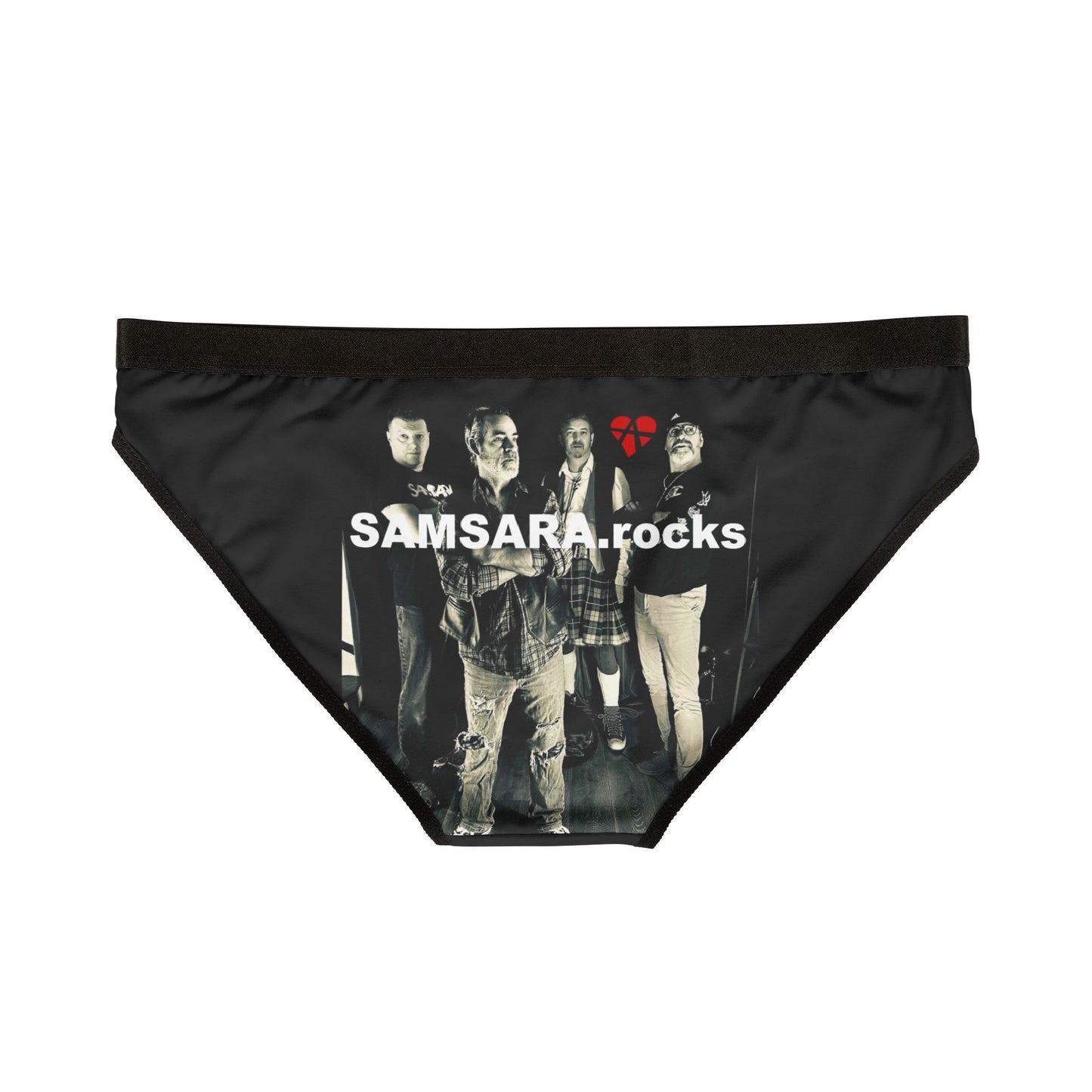 Samsara Rocks Band Women's Underwear - Quirky and Unique Panties for Music Lovers, Funky Gifts, Rock Apparel, Fun Lingerie, Concert Wear