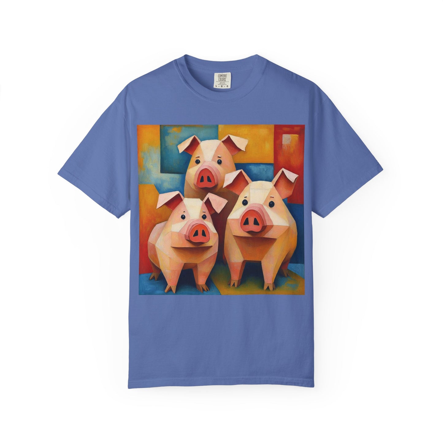 Pig Art T-Shirt, Funny Farm Tee, Animal Lover Gift, Unisex Graphic Tee, Cute Farmhouse Style, Casual Everyday Wear