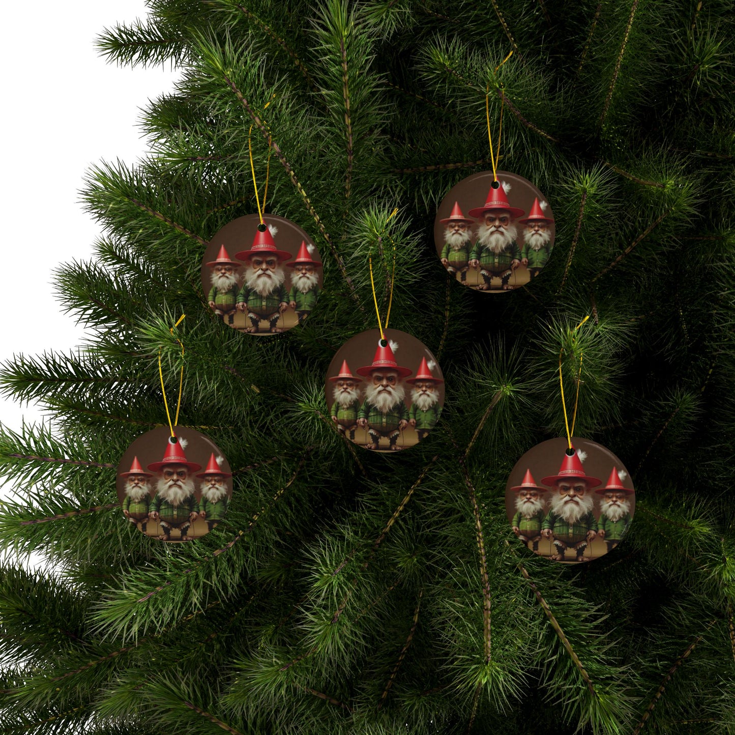 Whimsical Holiday Ornaments, Christmas Tree Decor, Unique Gift, Festive Home Decor, Gnome Ornaments