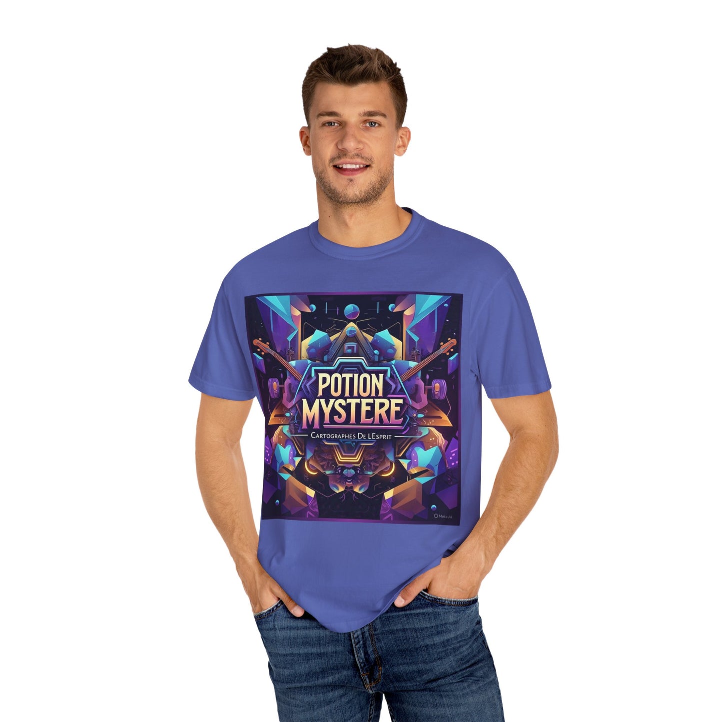 Potion Mystere Graphic Tee, Artistic Unisex Shirt, Handmade Gift, Festival Apparel, Unique Art T-shirt