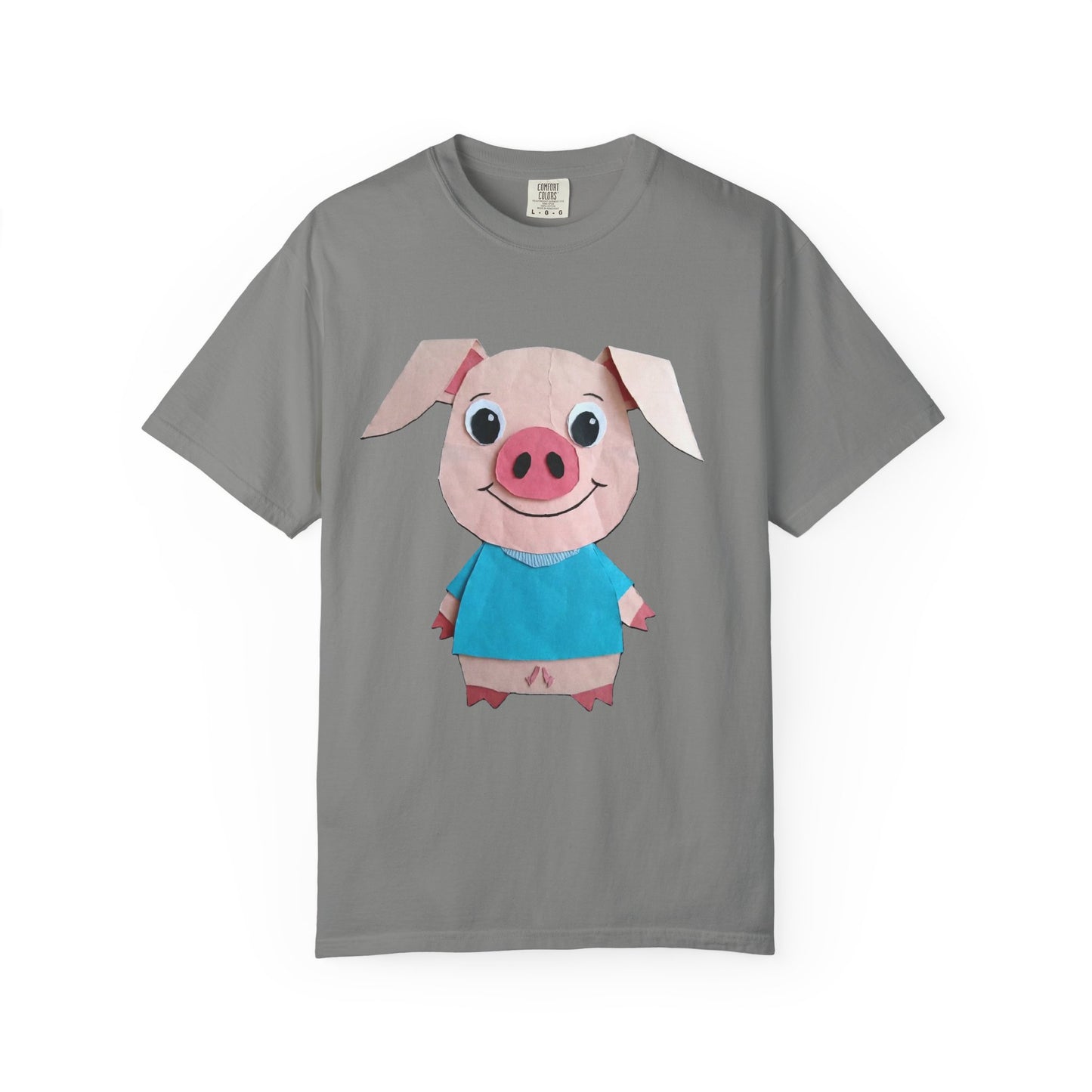 Cute Pig Character T-Shirt, Animal Lover Gift, Funny Graphic Tee, Casual Wear, Farm Themed Shirt