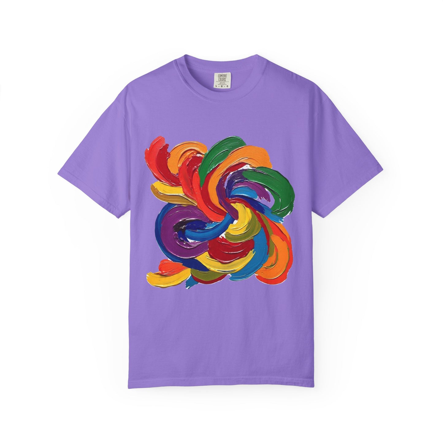 Colorful Swirl Unisex T-Shirt, Vibrant Art Tee, Casual Wear, Gift for Artists, Statement Shirt, Summer Outfit