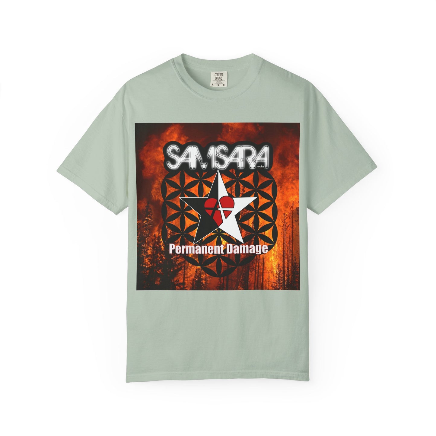 'Permanent Damage' by Samsara, Bold Graphic T-Shirt, Music Festival Gear, Unisex Casual Tee, Unique Gift for Friends, Statement Apparel, Concert Outfit