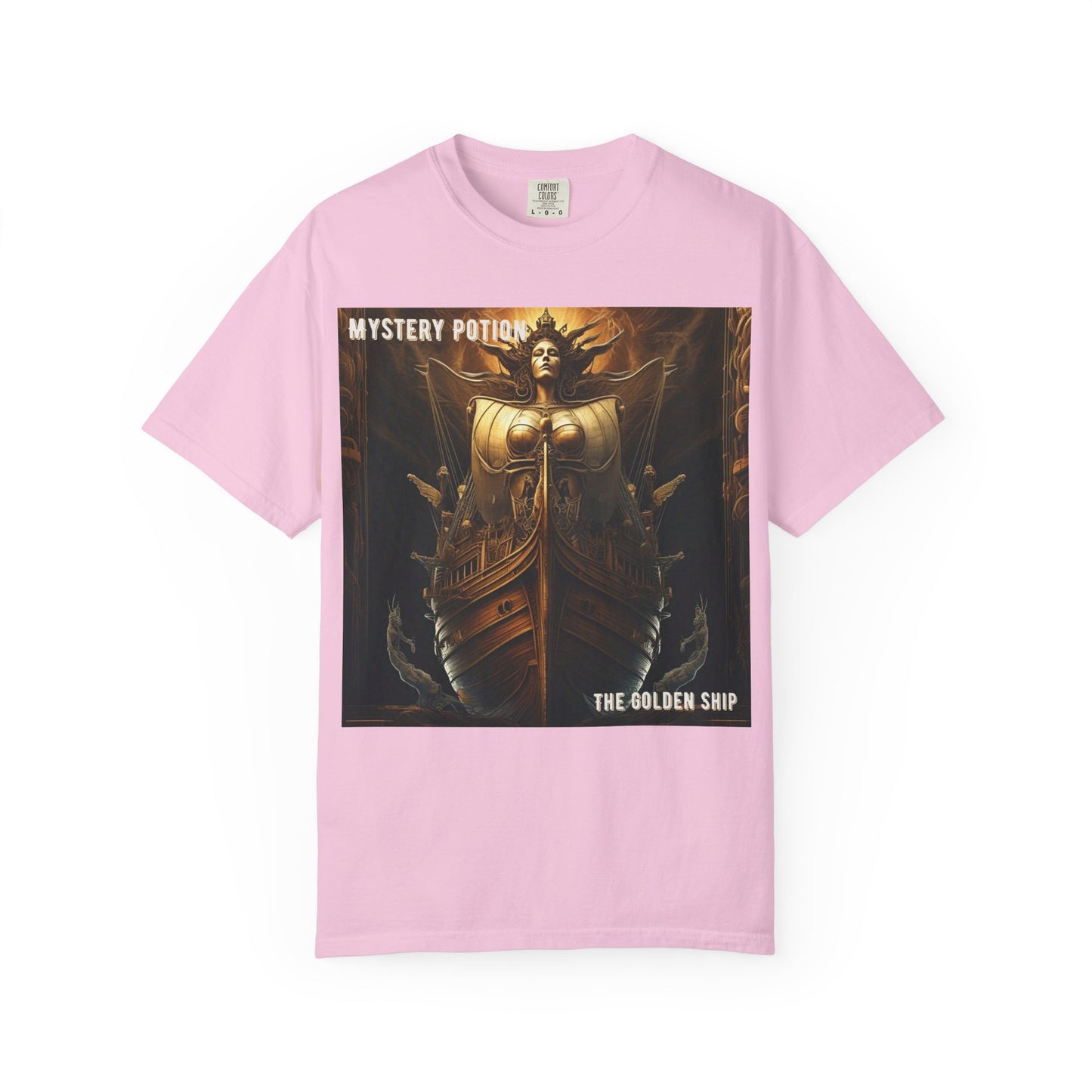Mystery Potion Unisex Garment-Dyed T-shirt, Vintage Graphic Tee, Gift for Art Lovers, Casual Wear, Unique Clothing