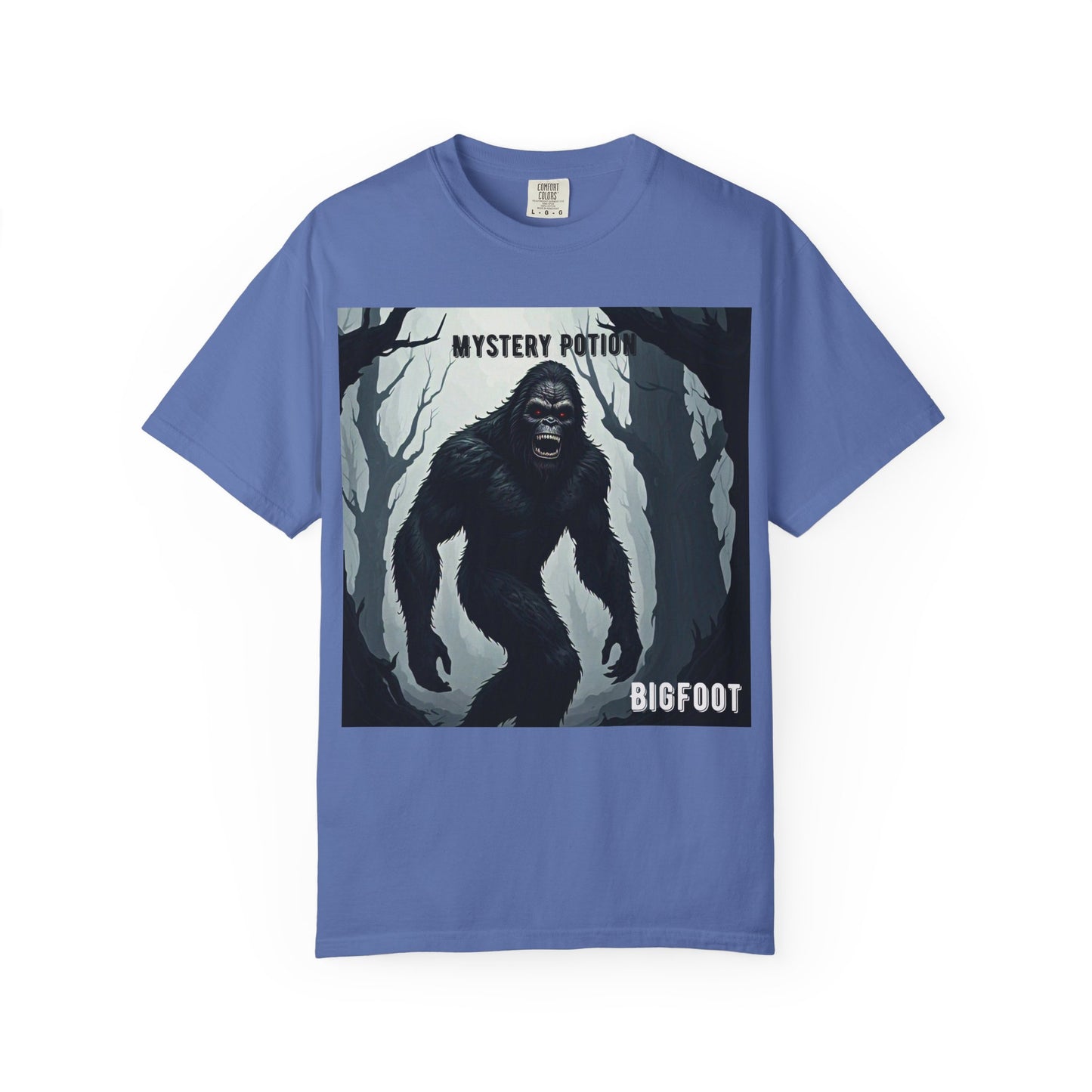 Bigfoot by Mystery Potion T-shirt, Unisex Statement Tee, Gift for Nature Lovers, Outdoor Adventure Shirt, Fun Graphic Tee