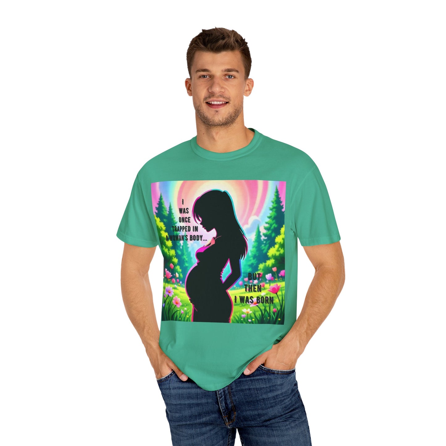 Maternity T-Shirt: I Was Once Trapped in Mom's Body, Pregnancy Gift, Baby Shower Shirt, Unisex Tee for Moms, Expecting Mothers