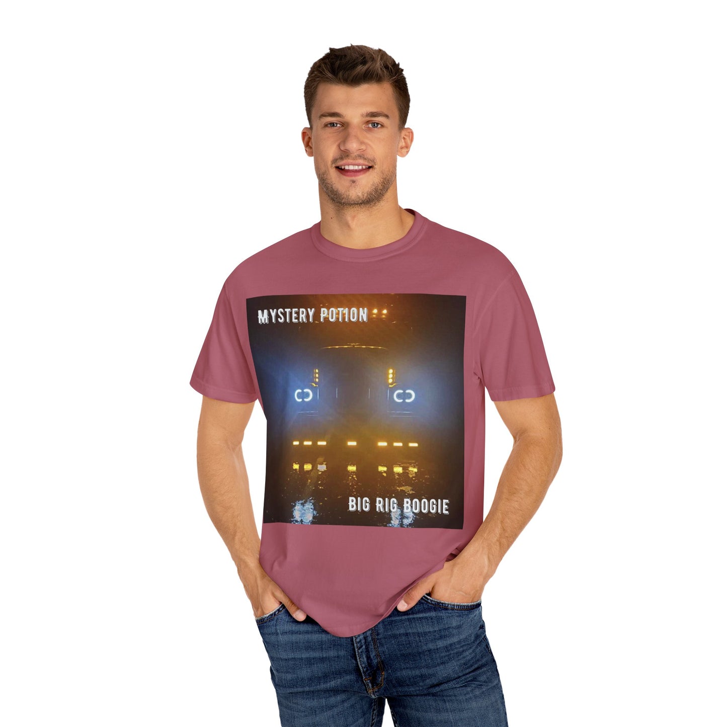 'Big Rig Boogie' by Mystery Potion Unisex Garment-Dyed T-Shirt | Unique Graphic Tee, Music Festival Shirt, Casual Wear, Gift for Friends, Unisex Style