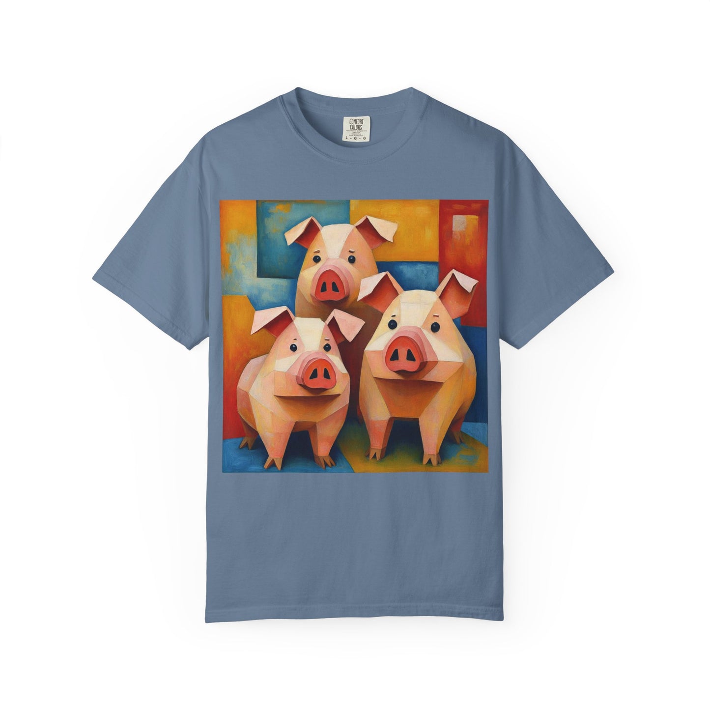 Pig Art T-Shirt, Funny Farm Tee, Animal Lover Gift, Unisex Graphic Tee, Cute Farmhouse Style, Casual Everyday Wear