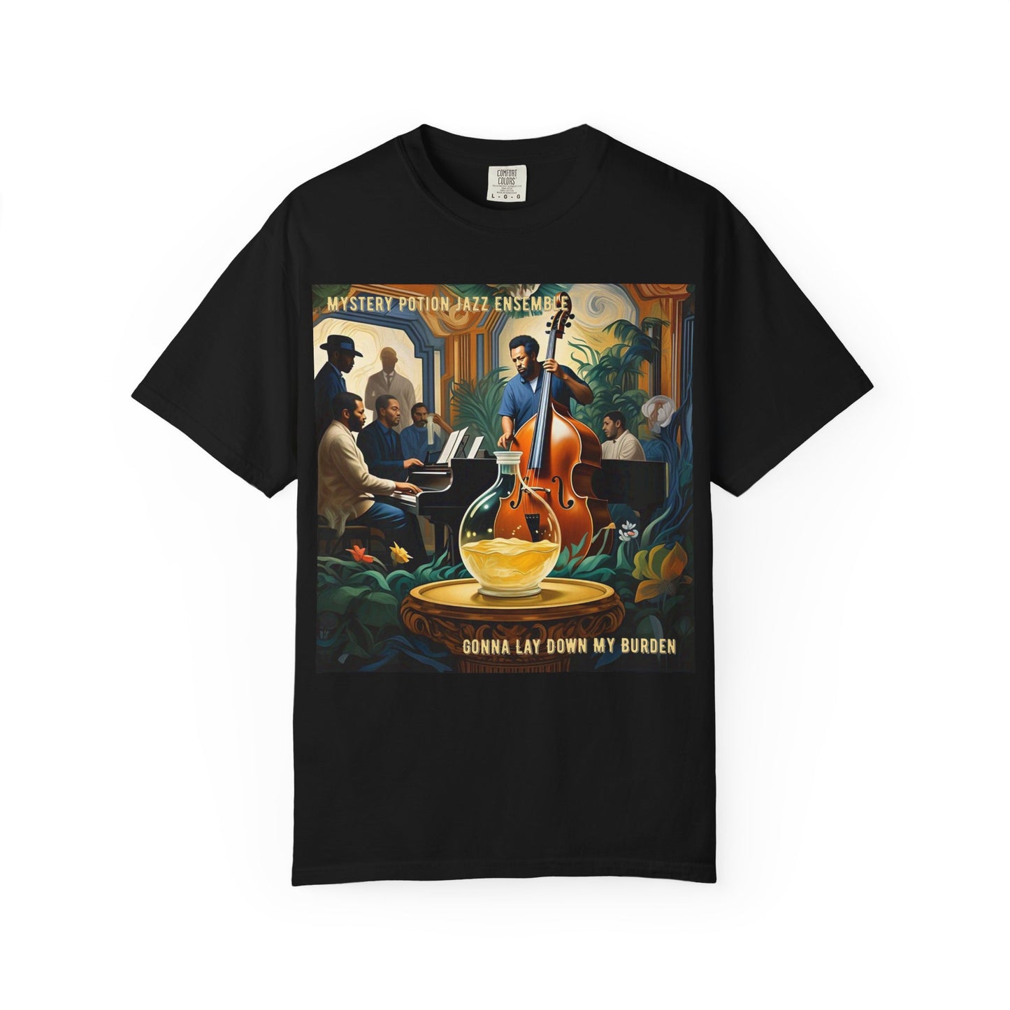 Mystery Potion Jazz Ensemble T-shirt | Unisex Music Lover Tee, Gift for Jazz Fans, Vintage Style Shirt, Casual Wear, Unique Music Apparel