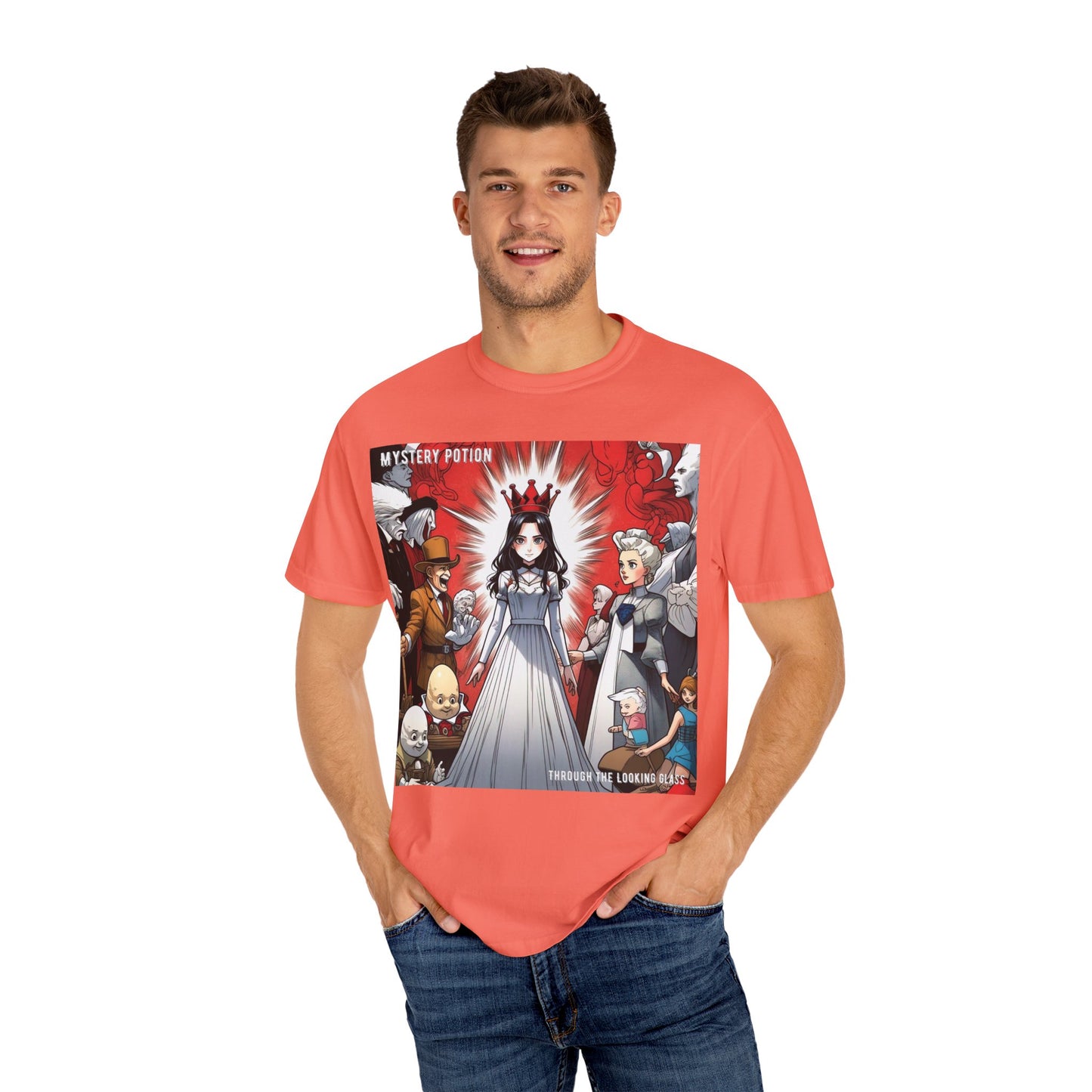 Mystery Potion's Alice In Wonderland Graphic Unisex T-shirt | Cool Casual Wear, Gift for Fans, Art Lovers, Anime Style Merch, Unique Everyday Tee