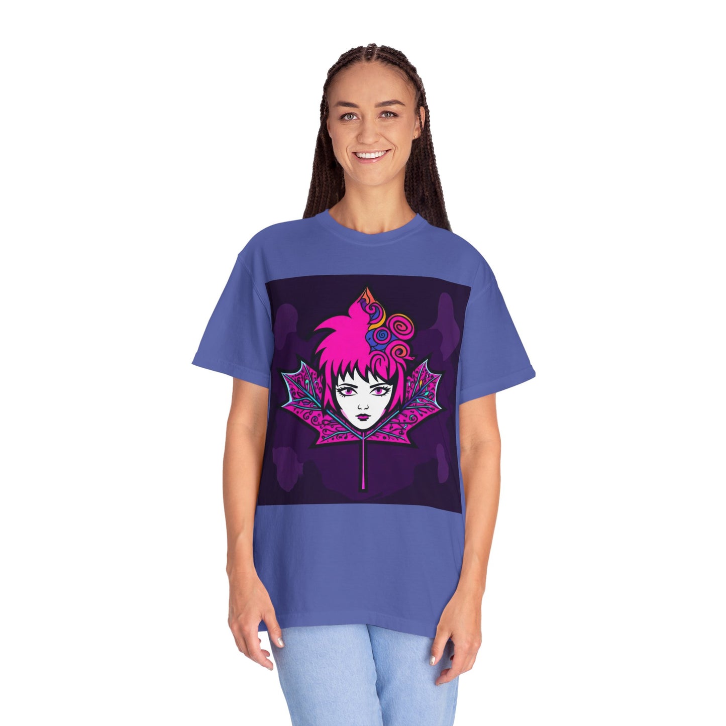 Emily The Maple Leaf Vibrant Graphic Tee: Retro Pop Art T-Shirt, Unique Gift, Casual Wear, Festival Fashion, Fun Style, Unisex Apparel