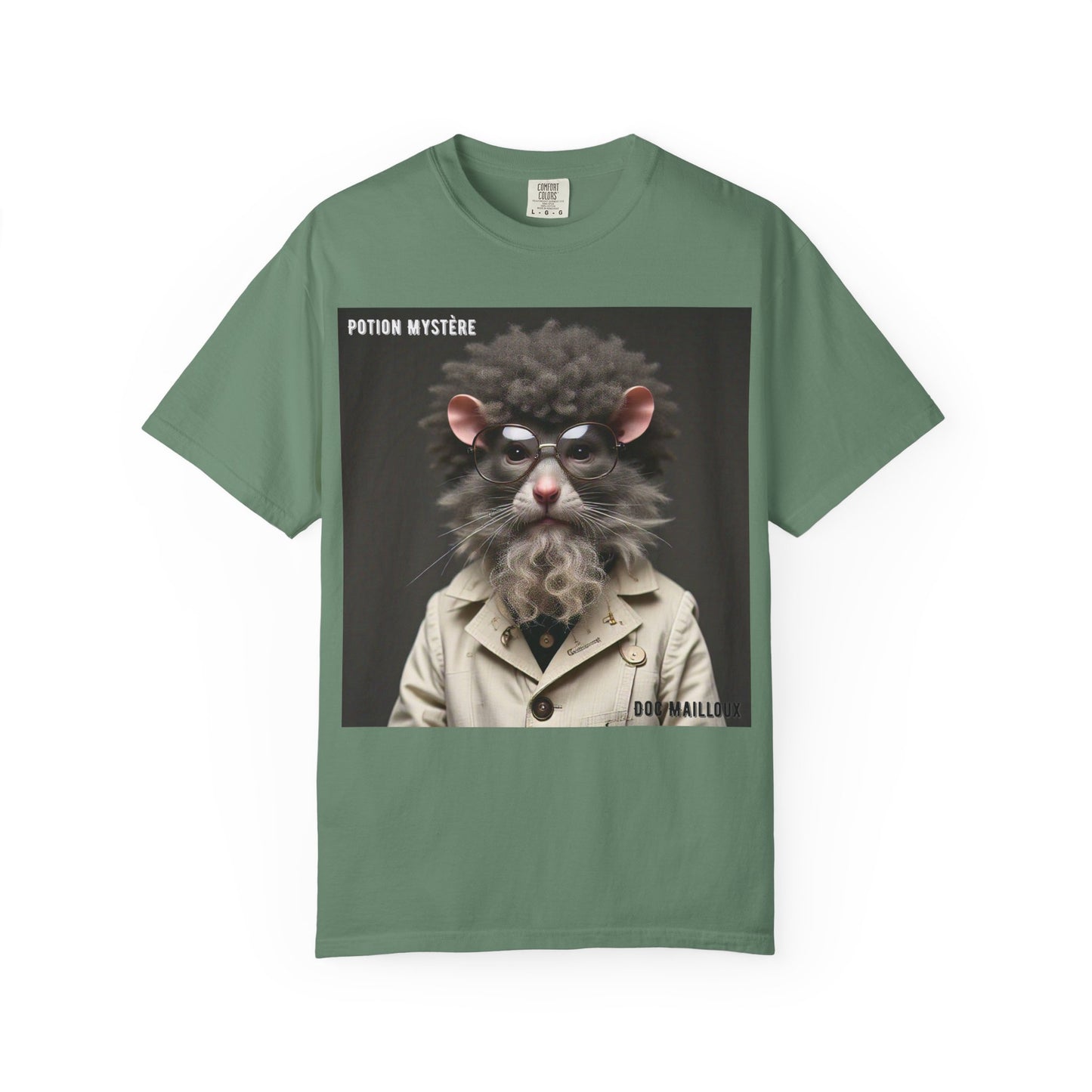Doc Mailloux by Potion Mystère, Rat Graphic T-Shirt, Unisex Funny Tee, Gift for Animal Lovers, Unique Vintage Style Clothing, Statement Tee for Parties