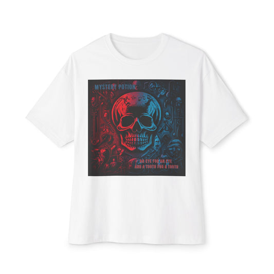 'An Eye For An Eye And A Tooth For A Tooth' by Mystery Potion Unisex Oversized Boxy Tee