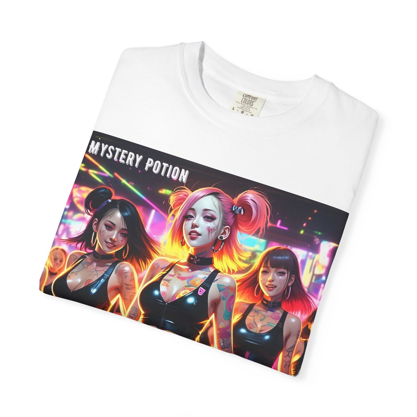 Mystery Potion Unisex T-Shirt, Trendy Graphic Tee for Women, Summer Festival Shirt, Edgy Streetwear, Gifts for Gamers, Cool Casual Wear