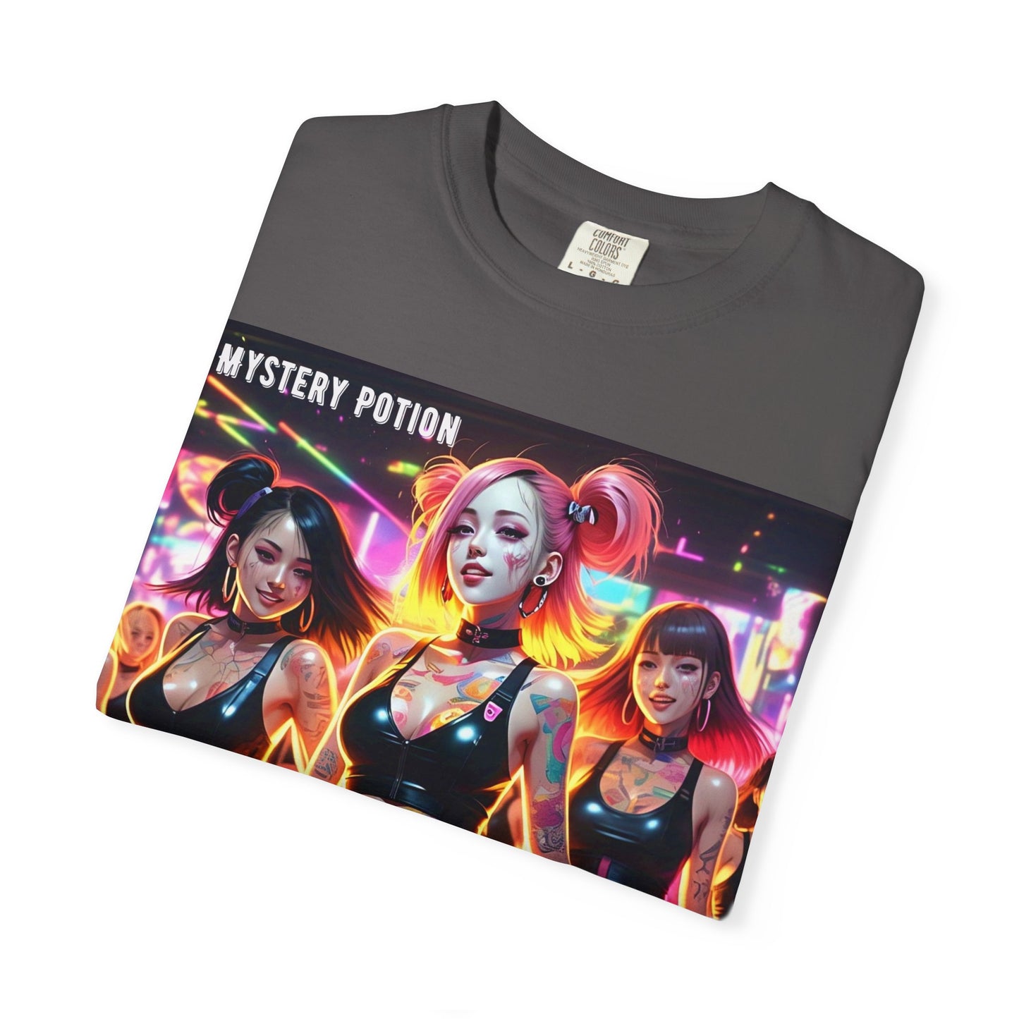 Mystery Potion Unisex T-Shirt, Trendy Graphic Tee for Women, Summer Festival Shirt, Edgy Streetwear, Gifts for Gamers, Cool Casual Wear