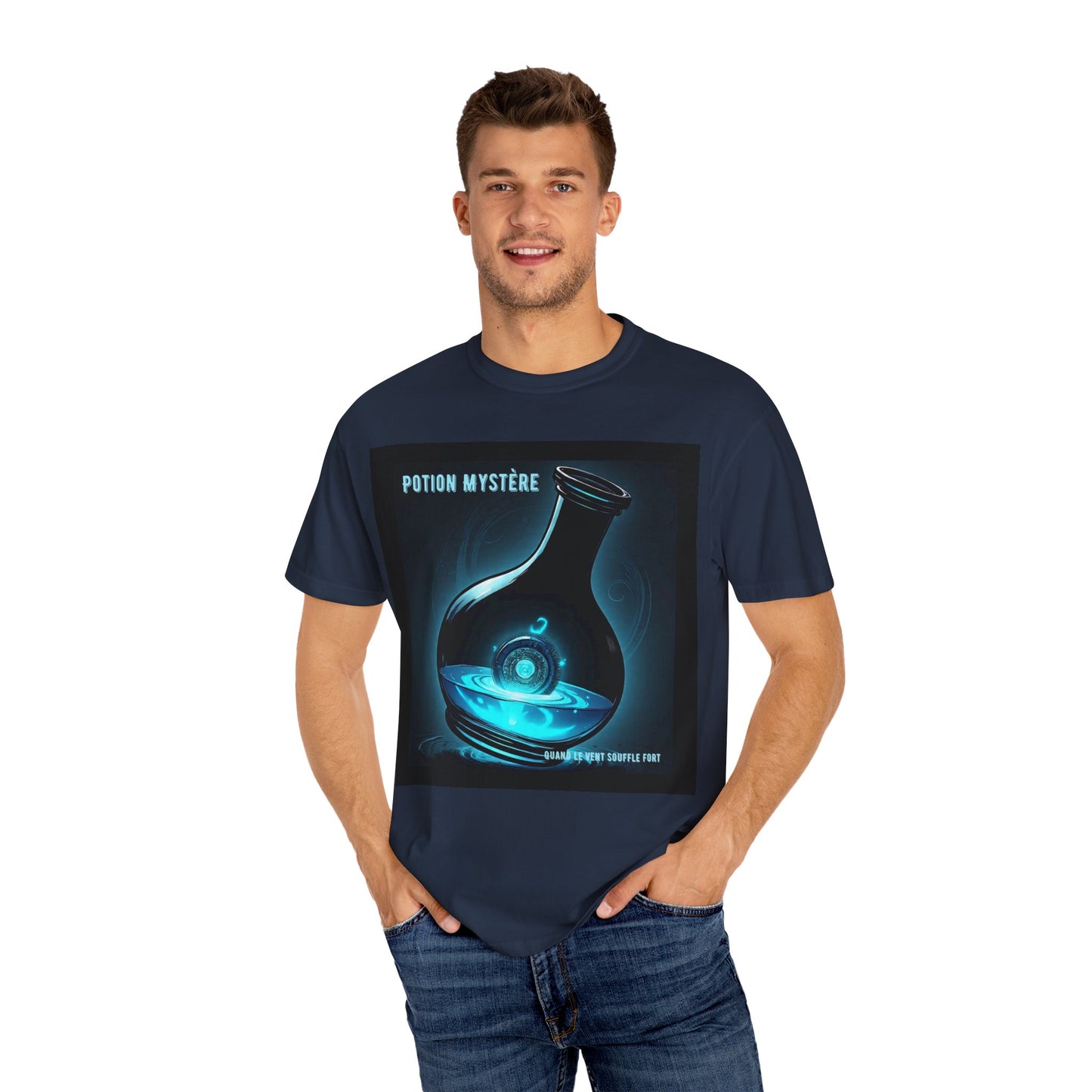 'Quand Le Vent Souffle Fort' par Potion Mystère, Mystery Potion T-Shirt, Unisex Graphic Tee, Magic Lab Shirt, Fantasy Apparel, Gift for Wizards and Witches
