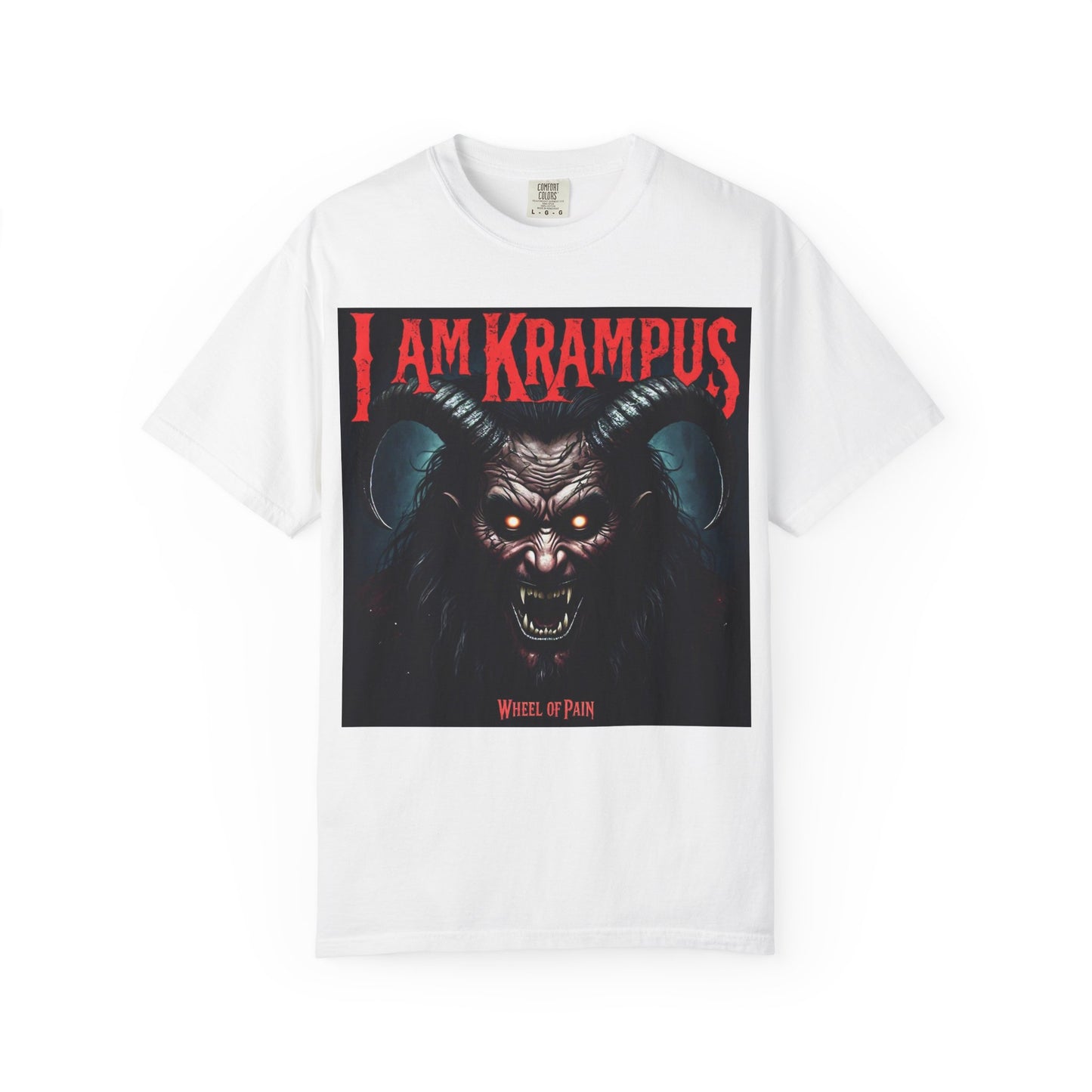 I Am Krampus Unisex Garment-Dyed T-Shirt | Spooky Graphic Tee for Christmas Horror Fans, Gifts, Party Wear, Festival Attire
