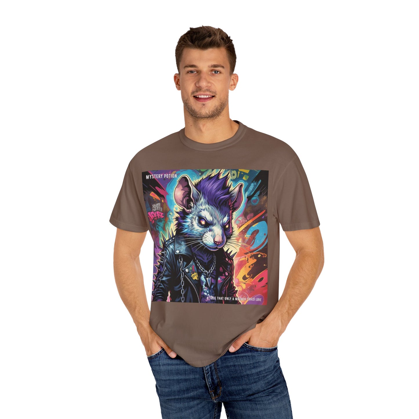 Punk Rock Rodent T-Shirt, Unisex Graphic Tee, Edgy Casual Wear, Alternative Fashion, Gift for Music Lovers, Festival Apparel