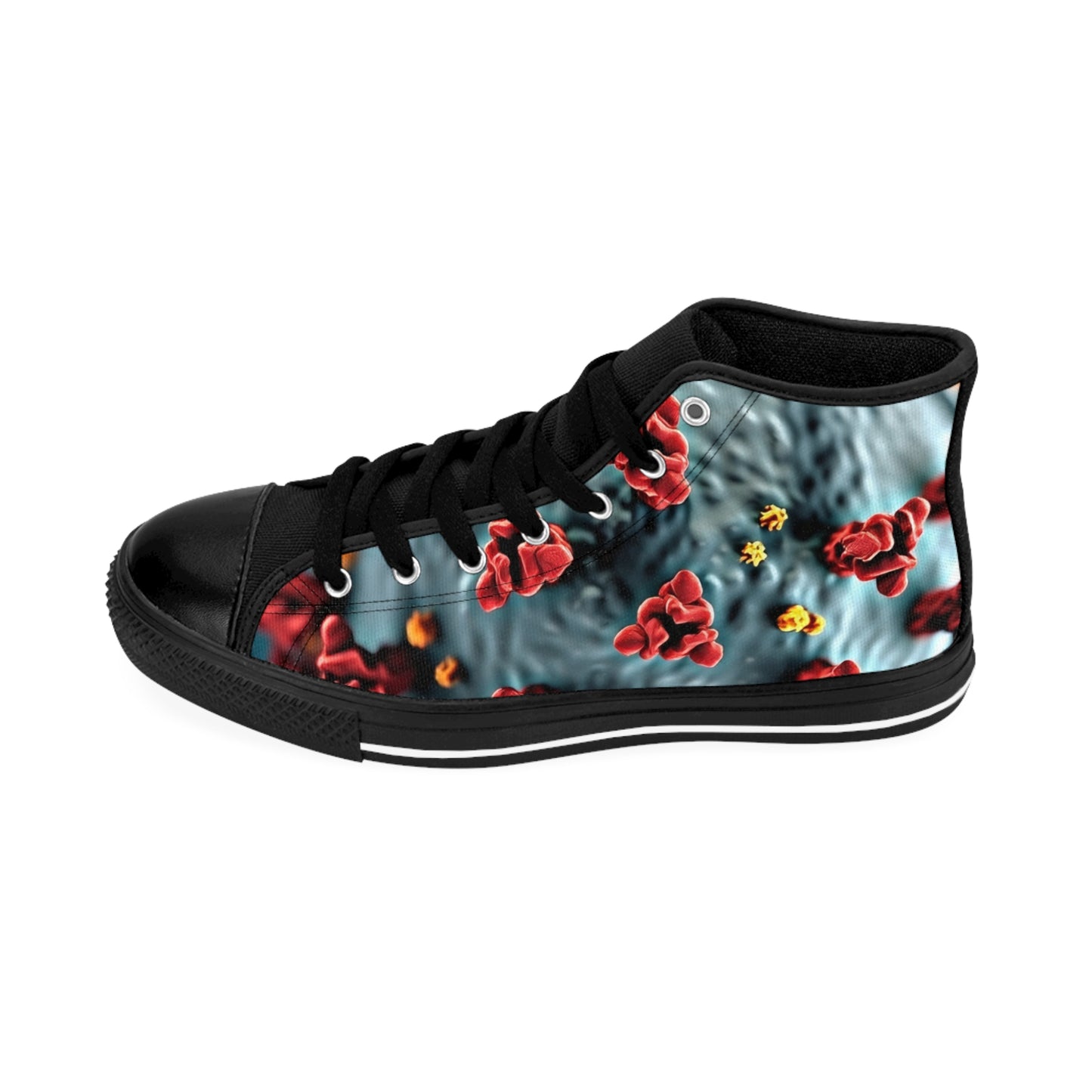 Mock Coronovirus textured shoes Stylish High-Top Sneakers for Trendsetters | Unique Design, Perfect for Everyday Wear, Gift Ideas, Casual Outfits, Graphic Sneakers