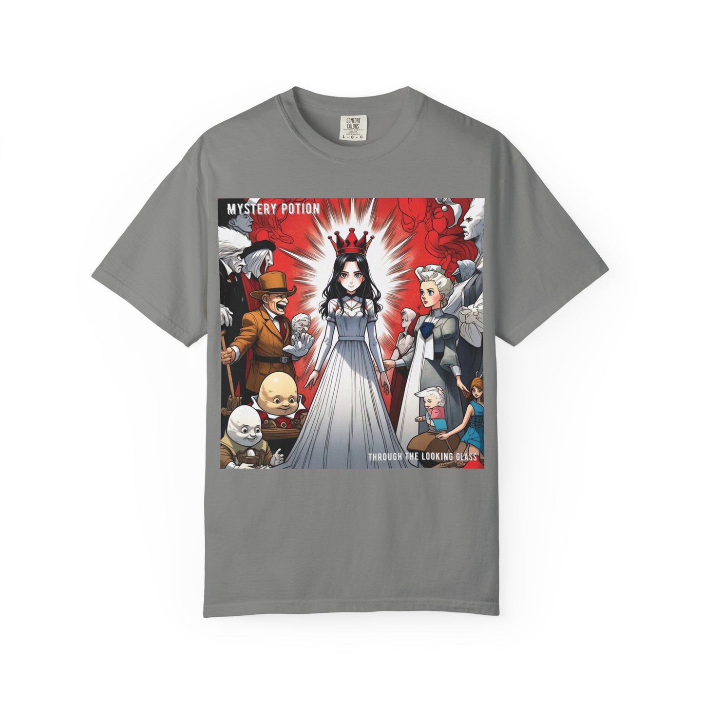 Mystery Potion's Alice In Wonderland Graphic Unisex T-shirt | Cool Casual Wear, Gift for Fans, Art Lovers, Anime Style Merch, Unique Everyday Tee