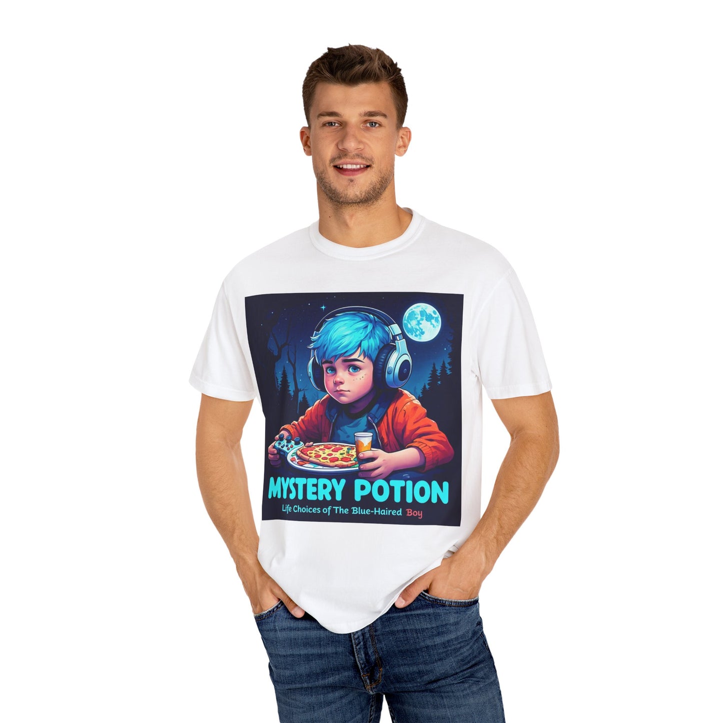Mystery Potion T-shirt, Gamer Tee, Unisex Graphic Tee, Quirky Gift, Unique Design, Retro Vibe