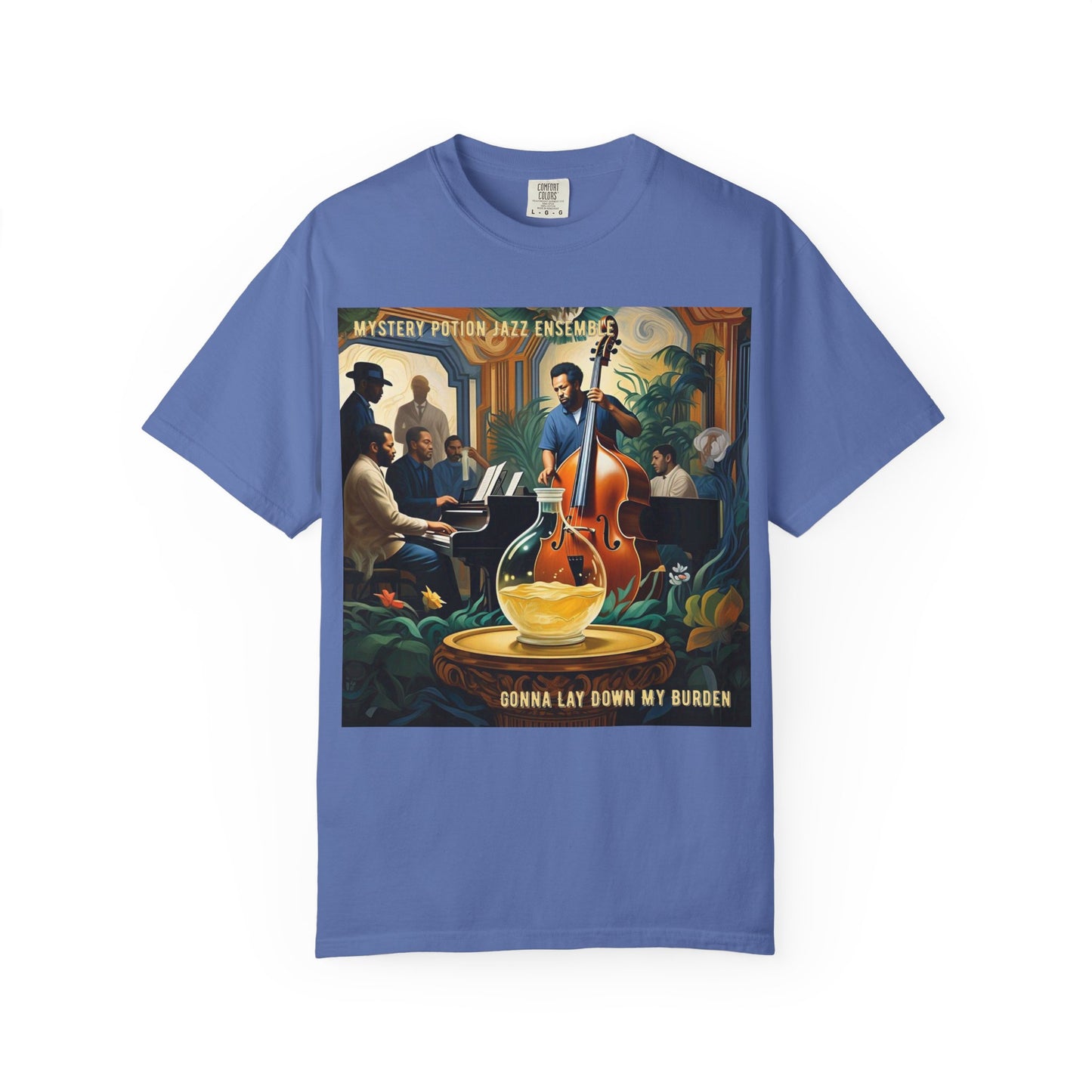 Mystery Potion Jazz Ensemble T-shirt | Unisex Music Lover Tee, Gift for Jazz Fans, Vintage Style Shirt, Casual Wear, Unique Music Apparel