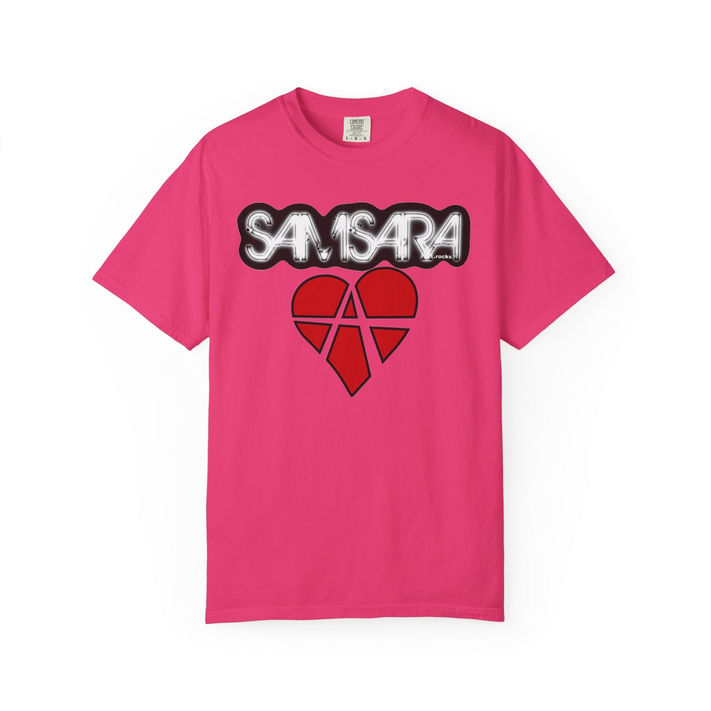 Samsara Heart Permanent Damage Unisex T-Shirt, Trendy Graphic Tee, Streetwear Style, Casual Apparel, Perfect for Music Festivals, Unique Gift Idea