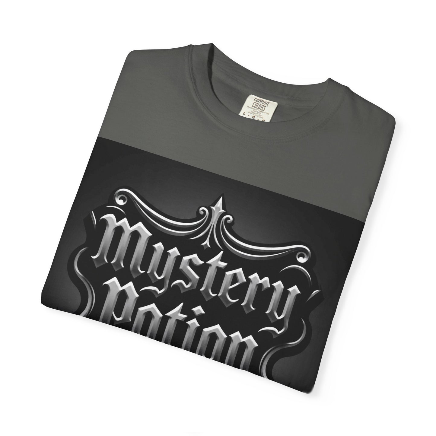 Mystery Potion Unisex Garment-Dyed T-shirt | Halloween Costume Shirt, Casual Wear, Themed Party Tee, Gift for Mystery Lovers
