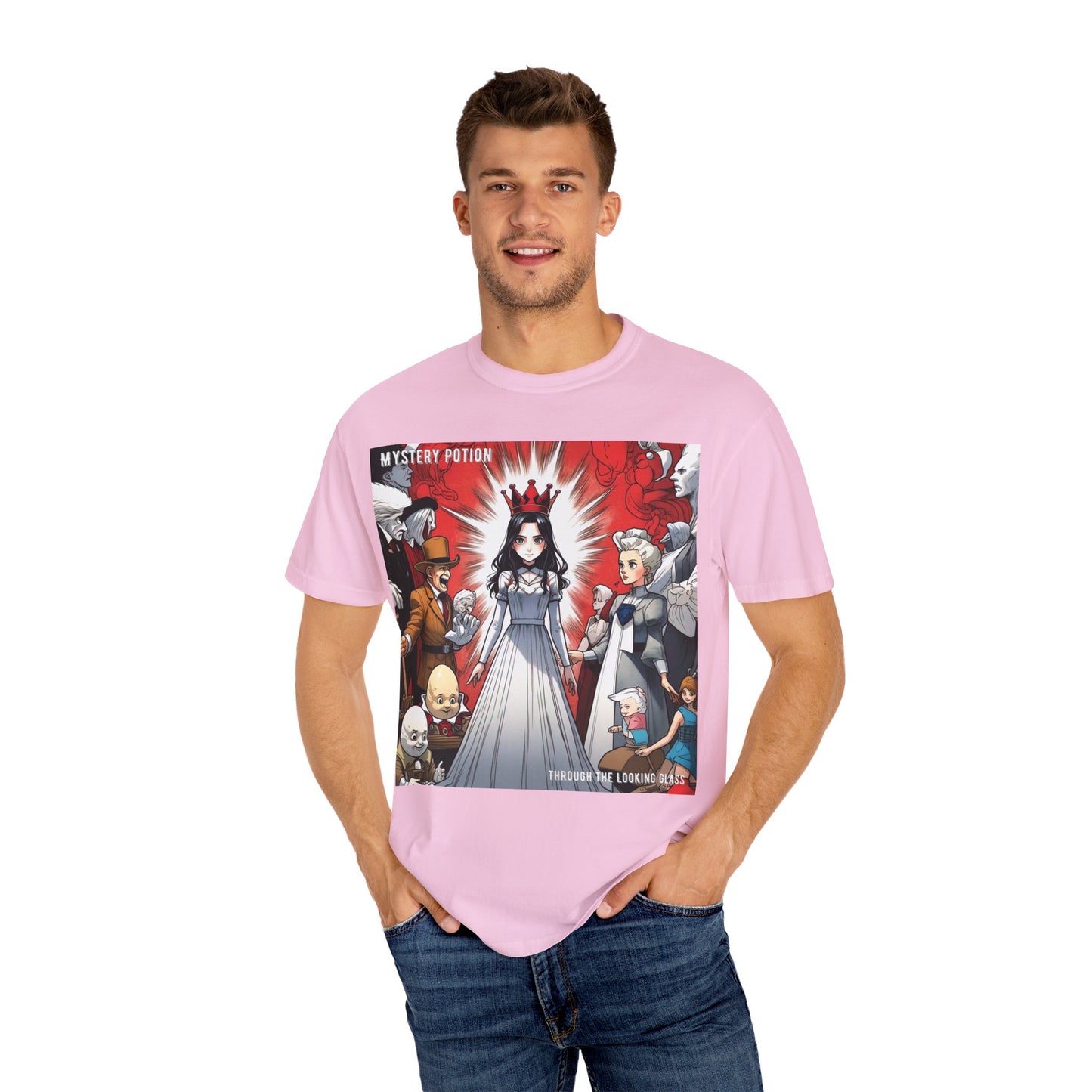 Mystery Potion's Alice In Wonderland Graphic Unisex T-shirt | Cool Casual Wear, Gift for Fans, Art Lovers, Anime Style Merch, Unique Everyday Tee